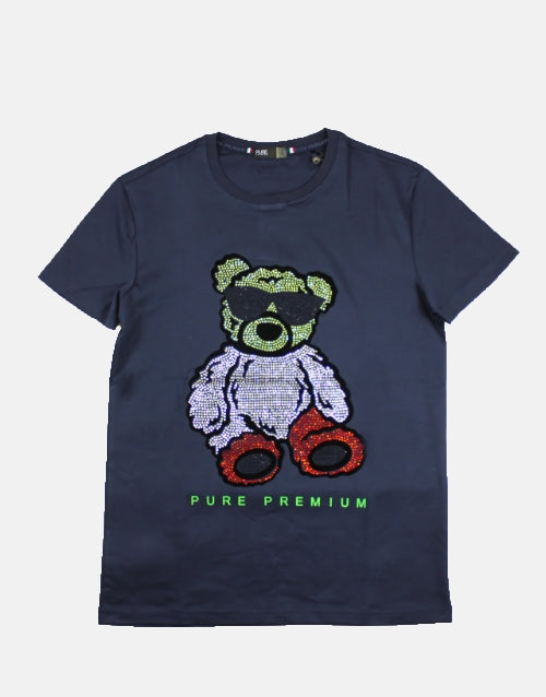 Pure Premium Teddy Nata Navy T  Shirt