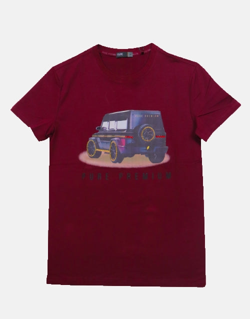 Pure Premium Carro Burgandy G Wagon T Shirt