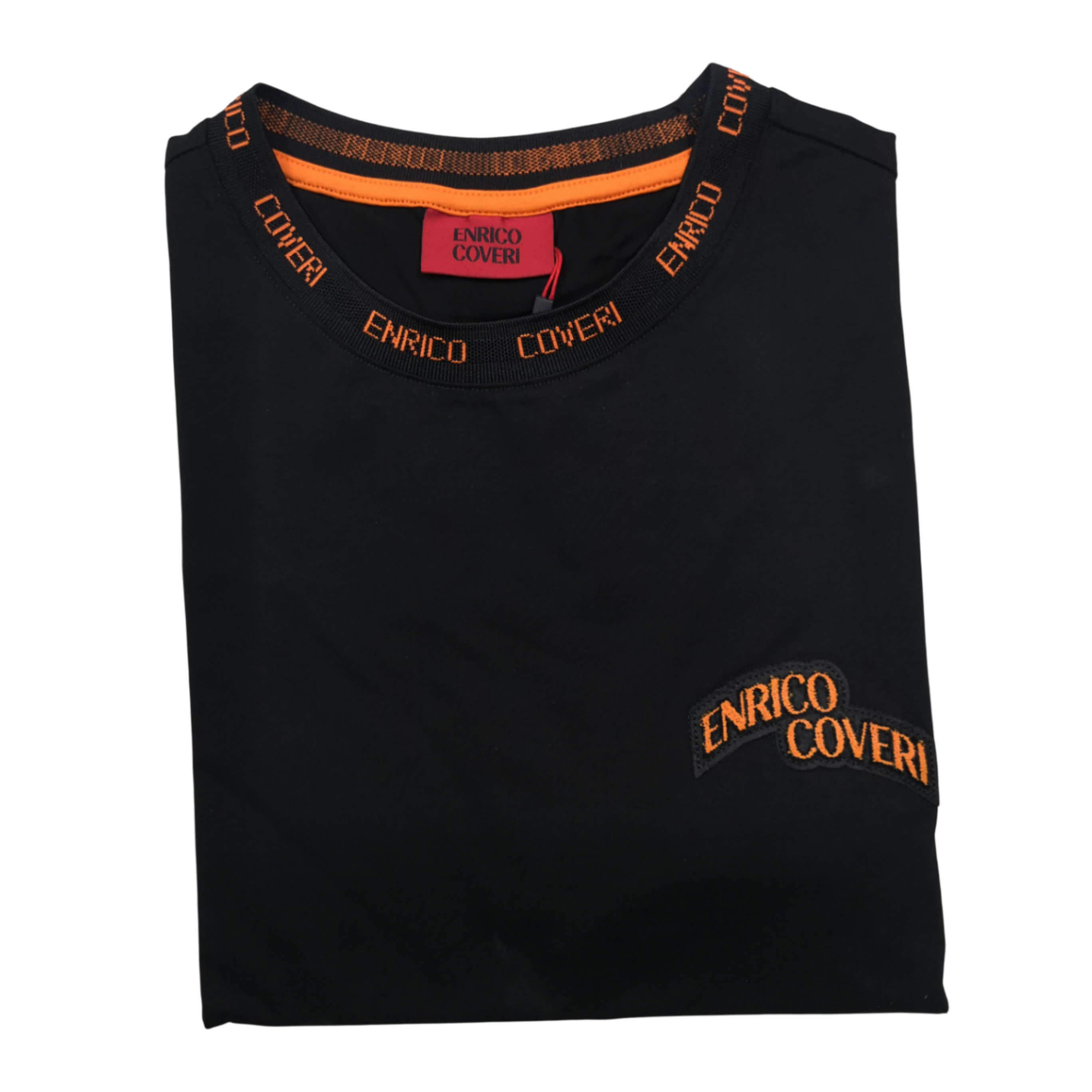 Enrico Coveri Black Logo Signature Crew T shirt