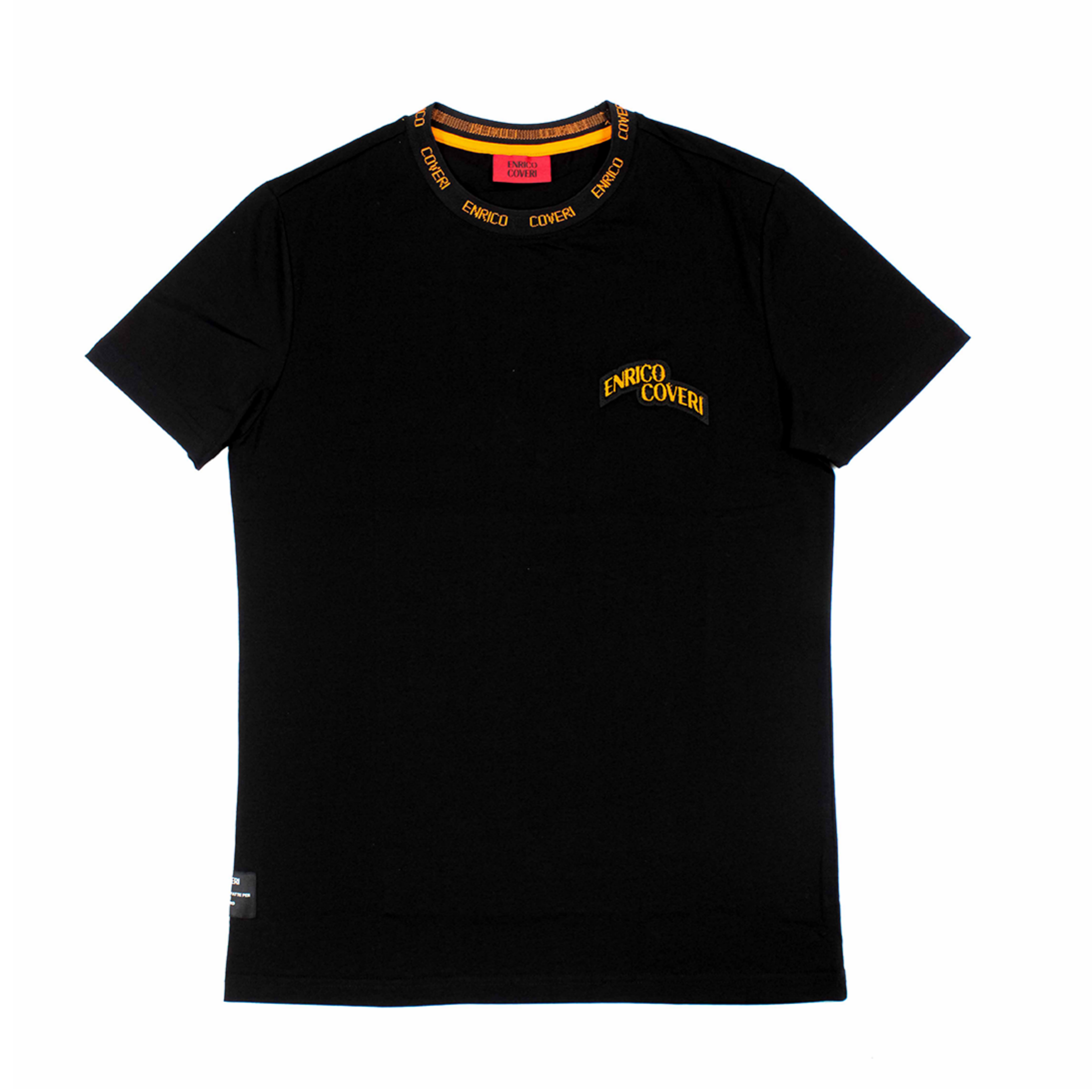 Enrico Coveri Black Logo Signature Crew T shirt
