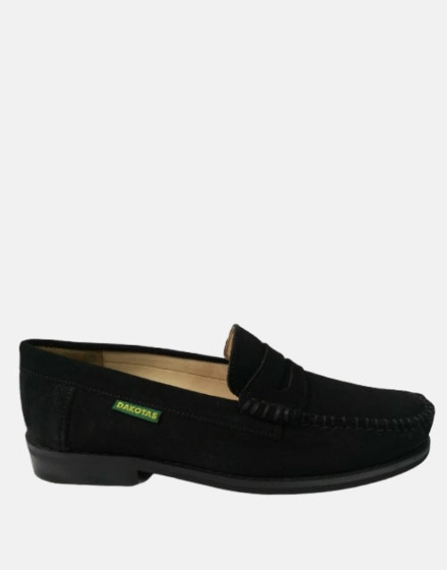 DAKOTAS Black Suede Mocassin