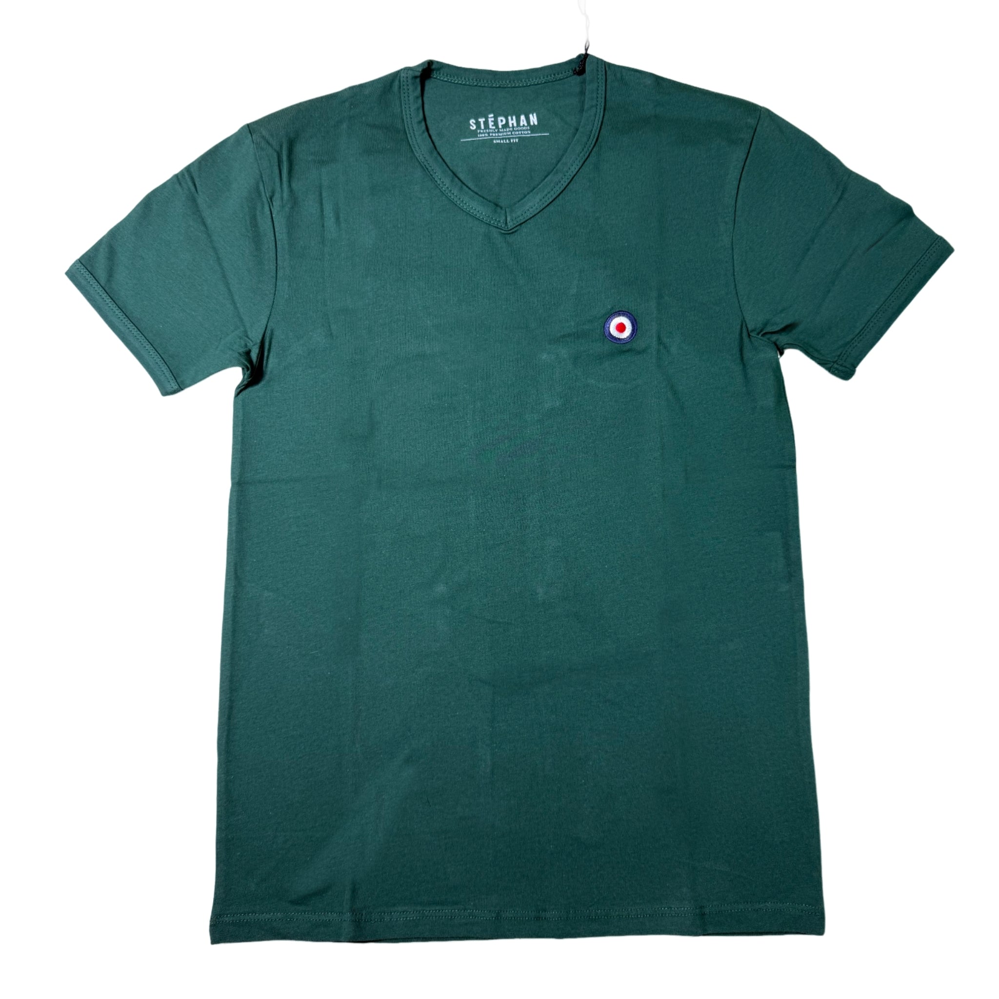 Stephan V Neck Bottle Green Tee