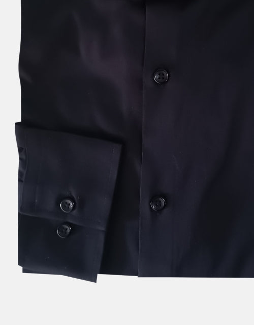 Viyella Mens Formal Plain Black LS Shirt