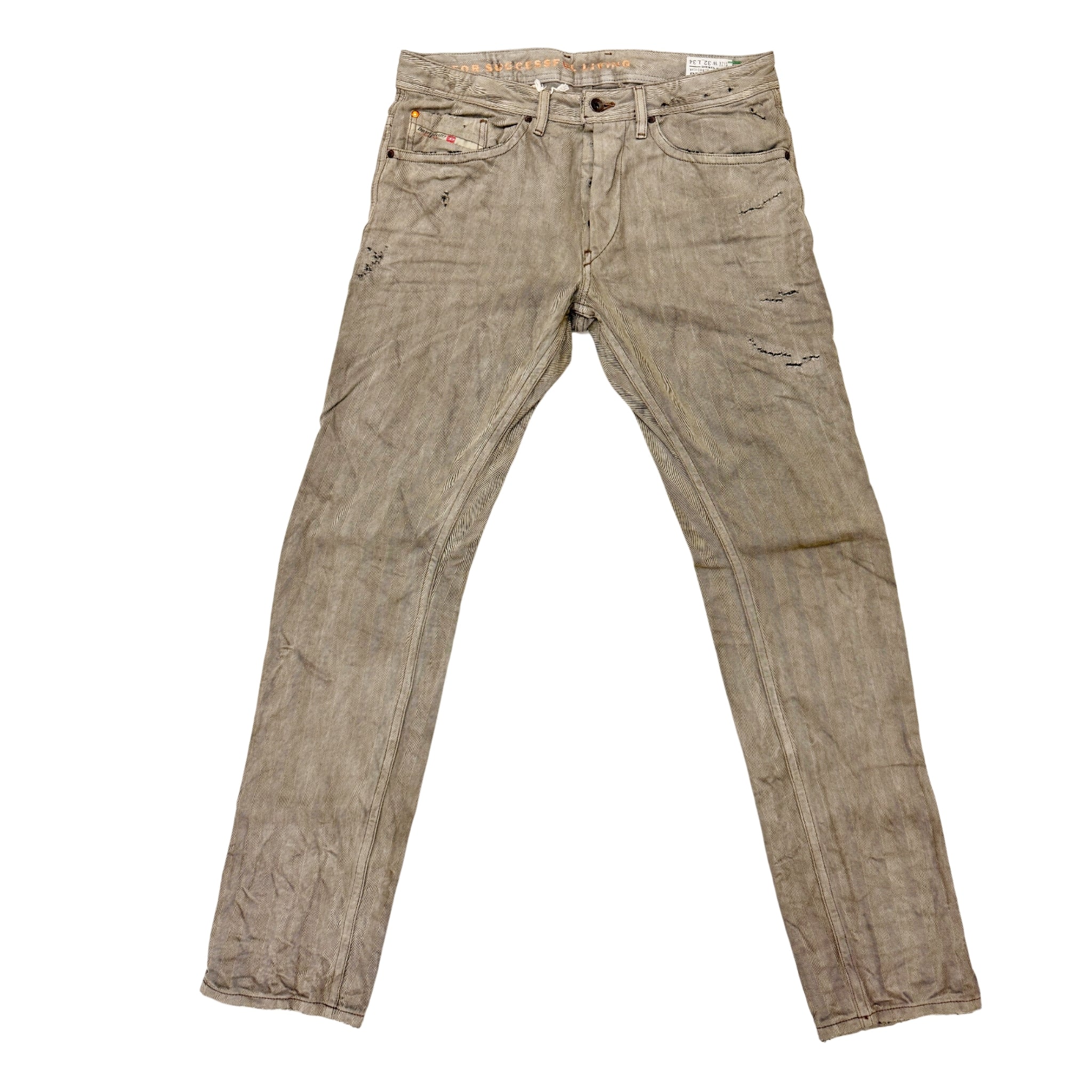 DIESEL Beige Reg Slim Carrot Jeans