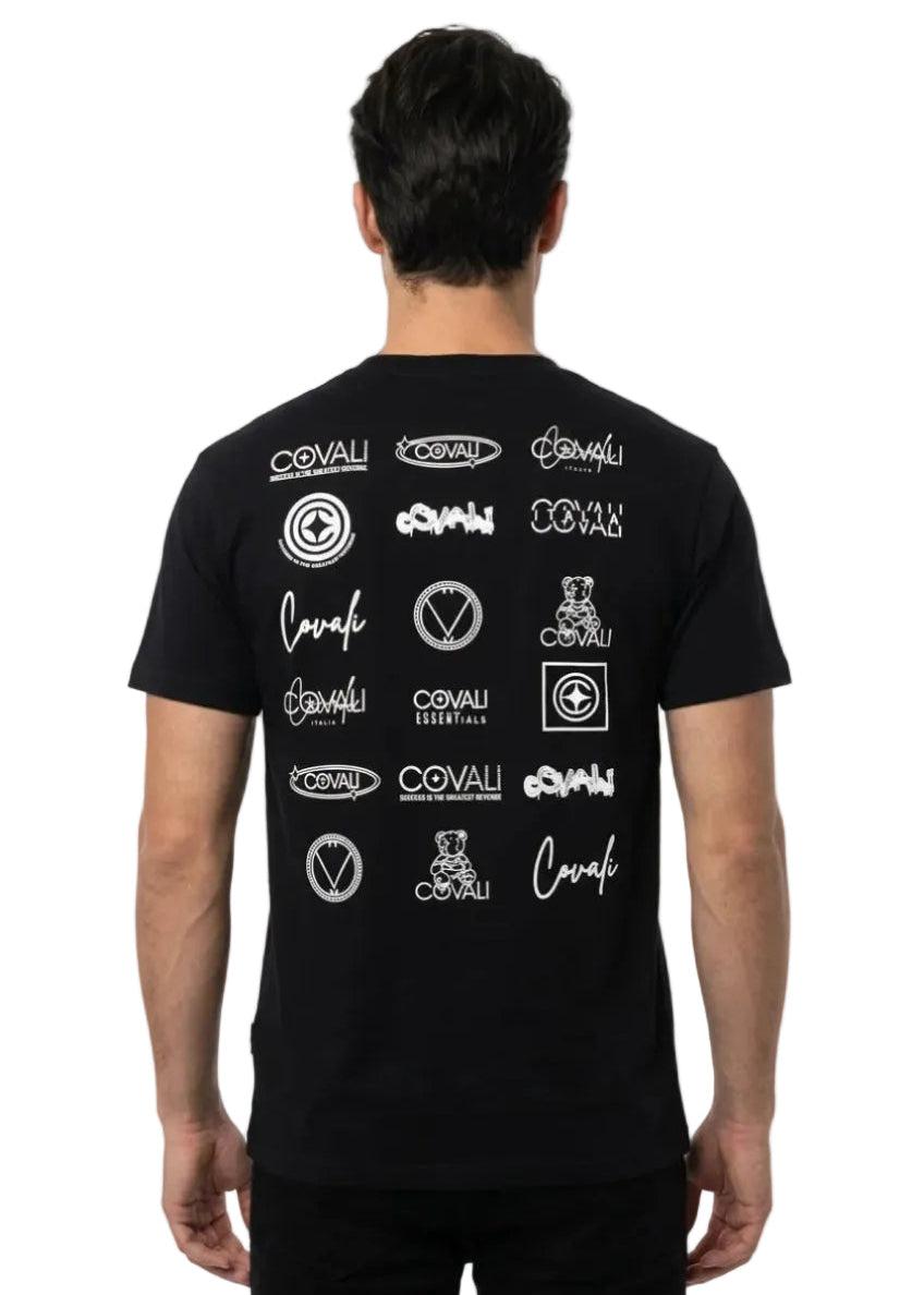 Covali Men's Marchio Black T-Shirt