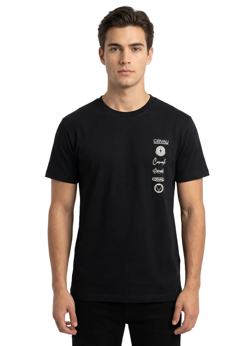 Covali Men's Marchio Black T-Shirt