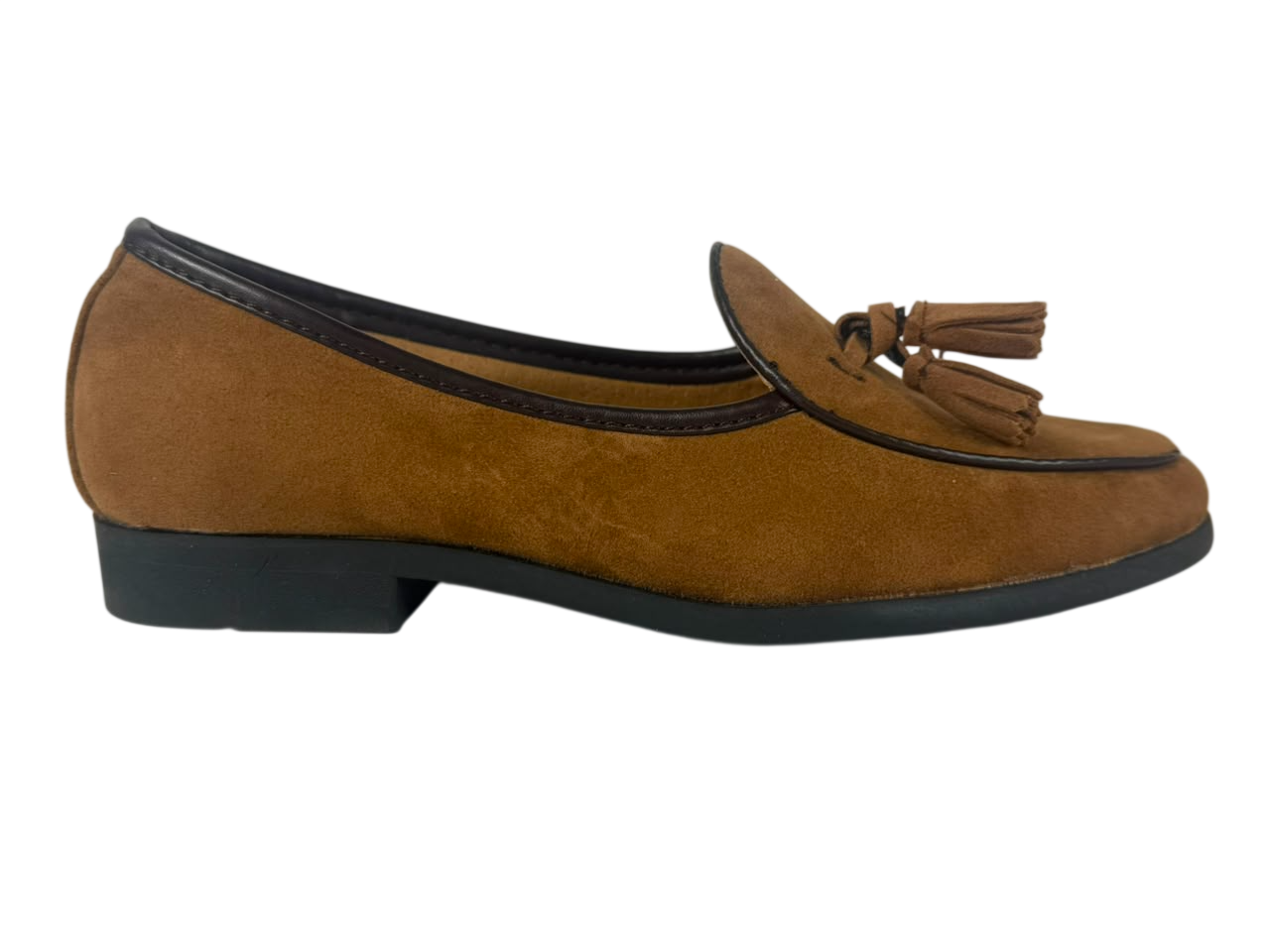 P Crouch  Youths Tobacco Suede Tassle Moccassin
