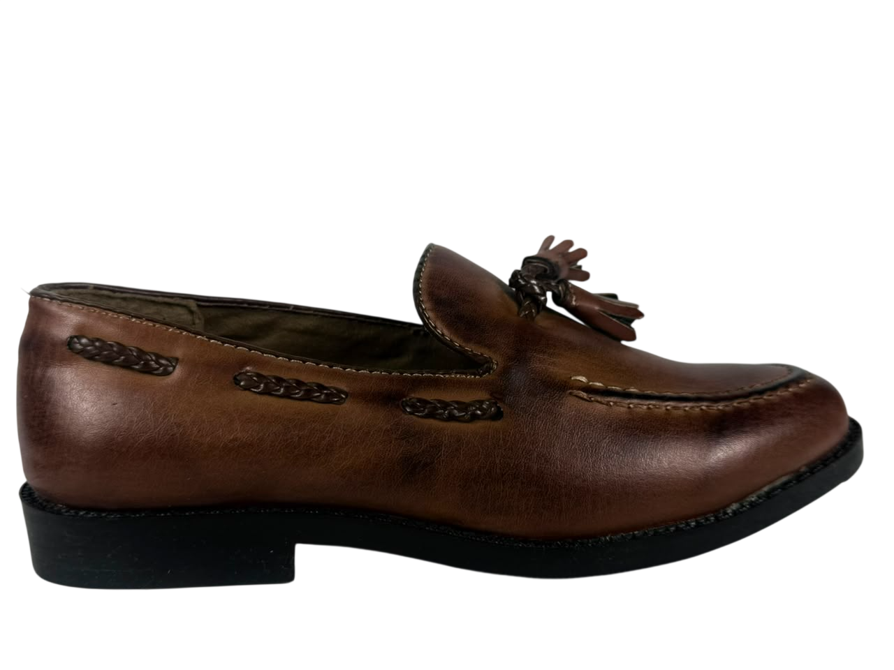 P Crouch Youths Tan Tassle Moccassin