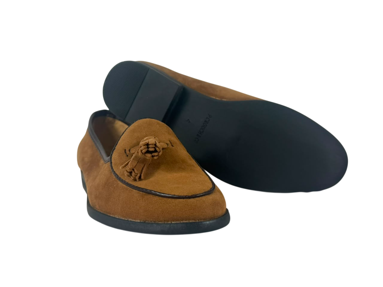 P Crouch  Youths Tobacco Suede Tassle Moccassin