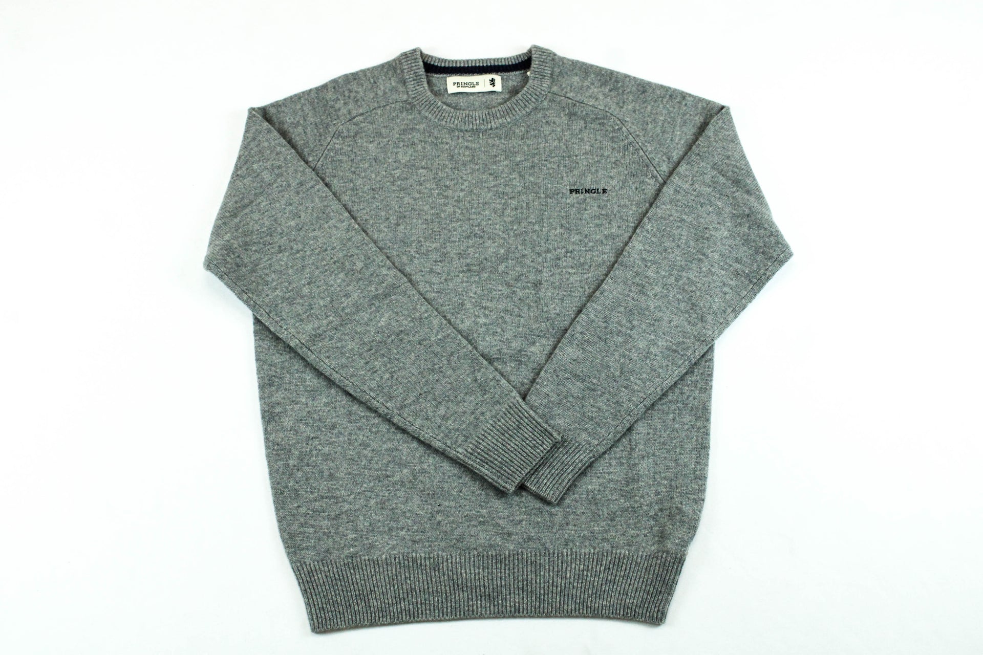 Pringle Grey Melange Rounded Neck Jersey - BOSSINI SA