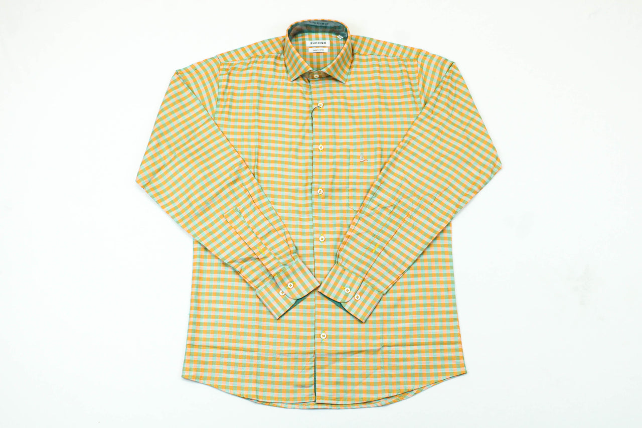 Zuccino Olive Shirt (Orange/Green) - BOSSINI SA
