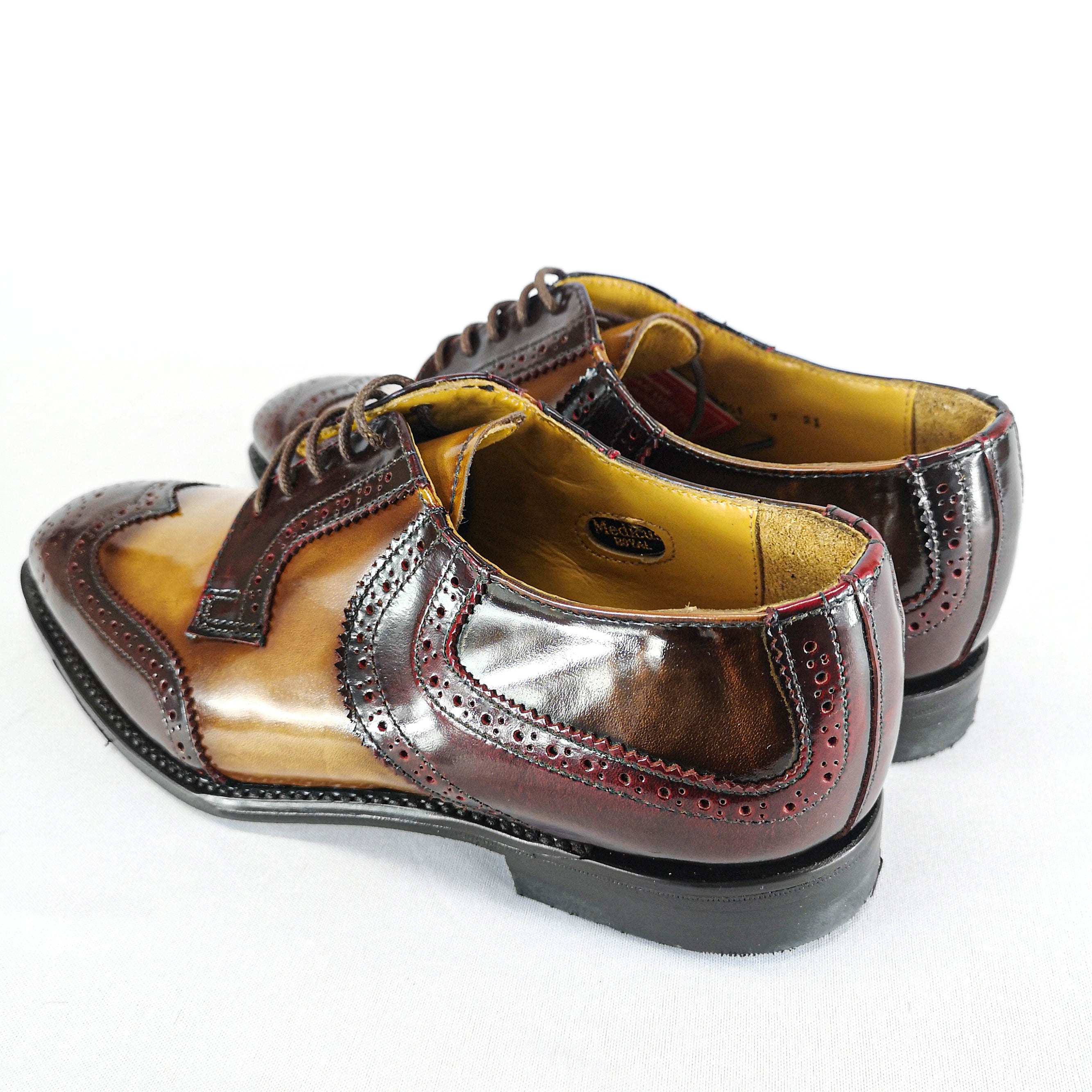 Medicus Leather Royal Burgundy Tan Walnut Shoe