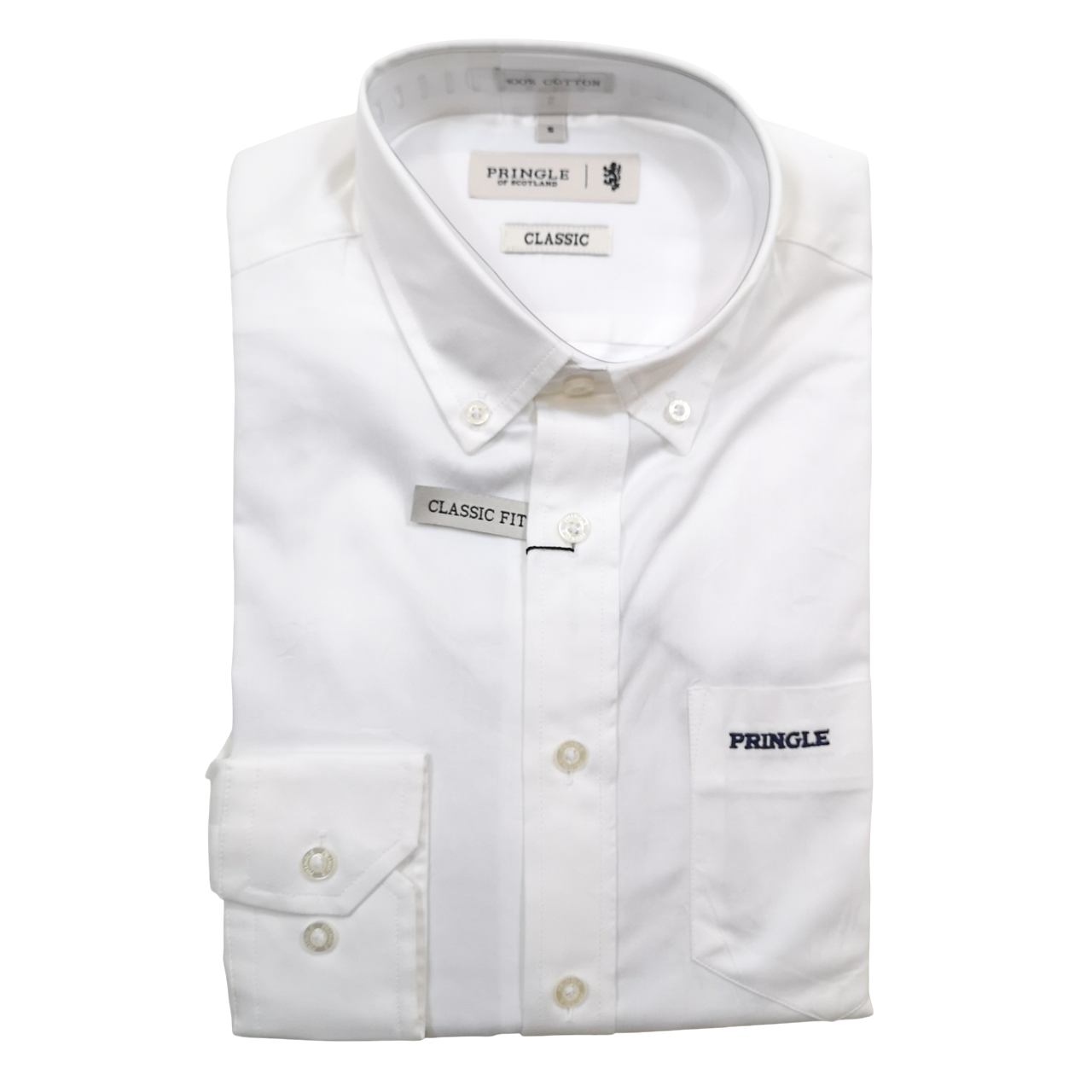 Pringle LS White Classic Regular Shirt