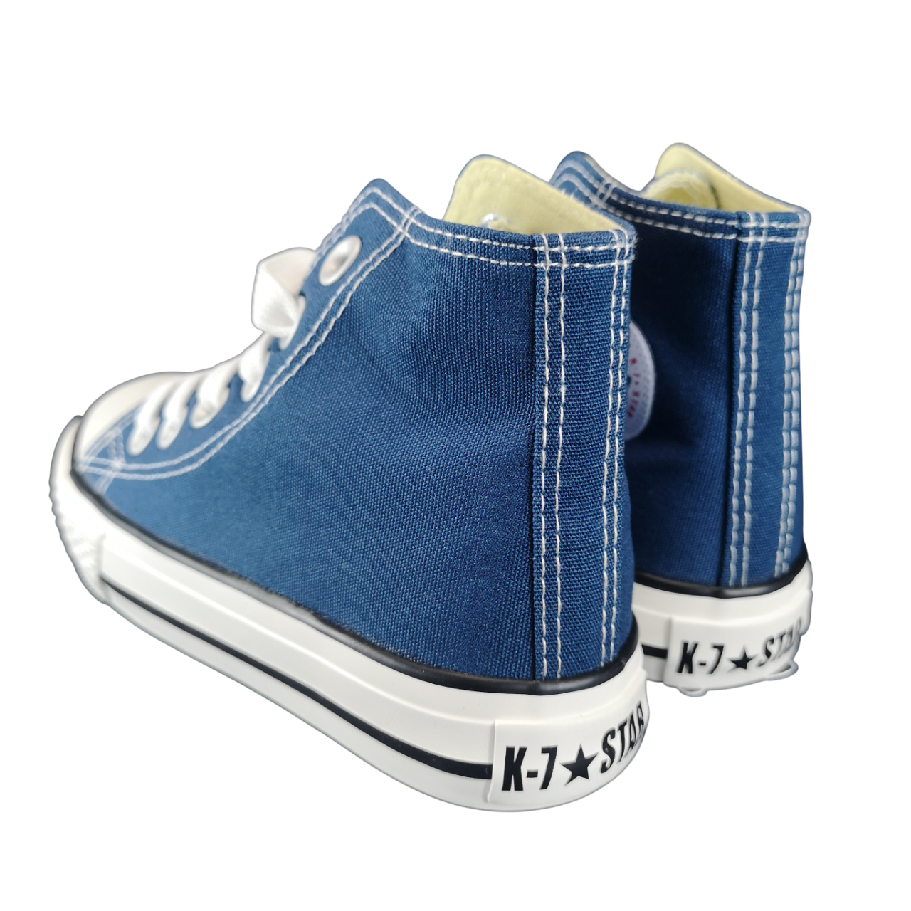 K Star 7 Star Canvas Hi Blue Boys Sneaker