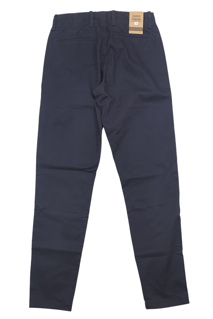 K7 Navy Slim Comfort Cotton Chino