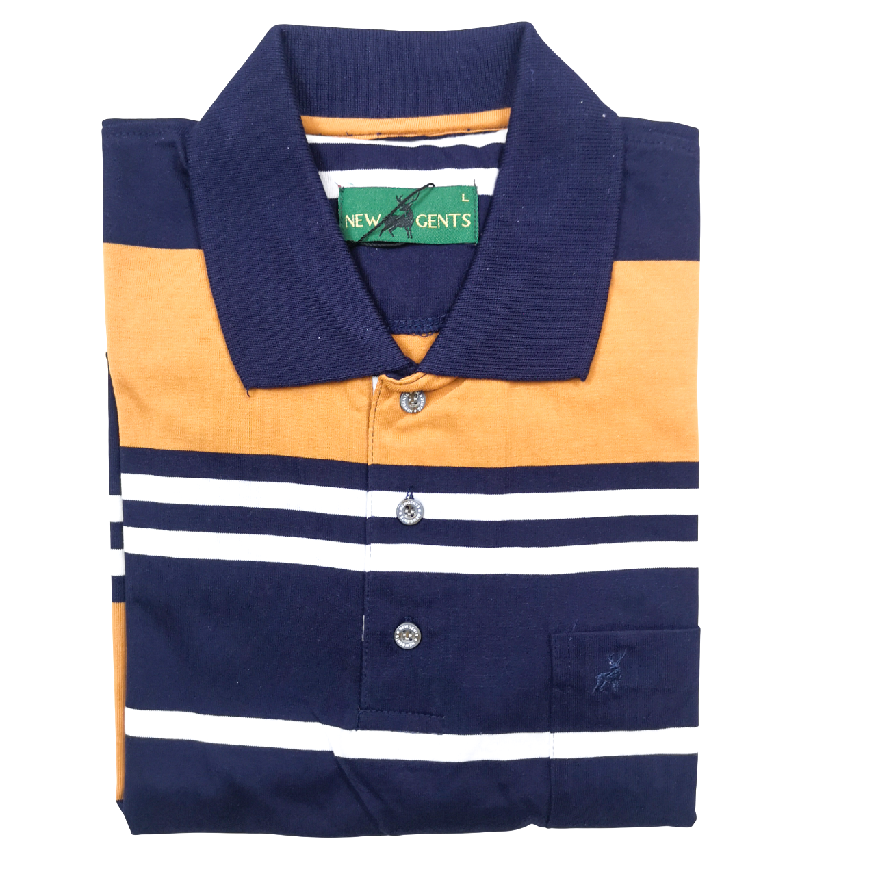 NEW GENTS Navy/Caramel SS Golfer
