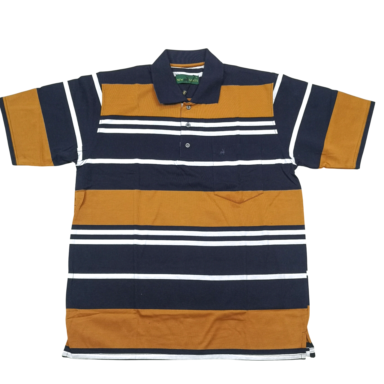 NEW GENTS Navy/Caramel SS Golfer