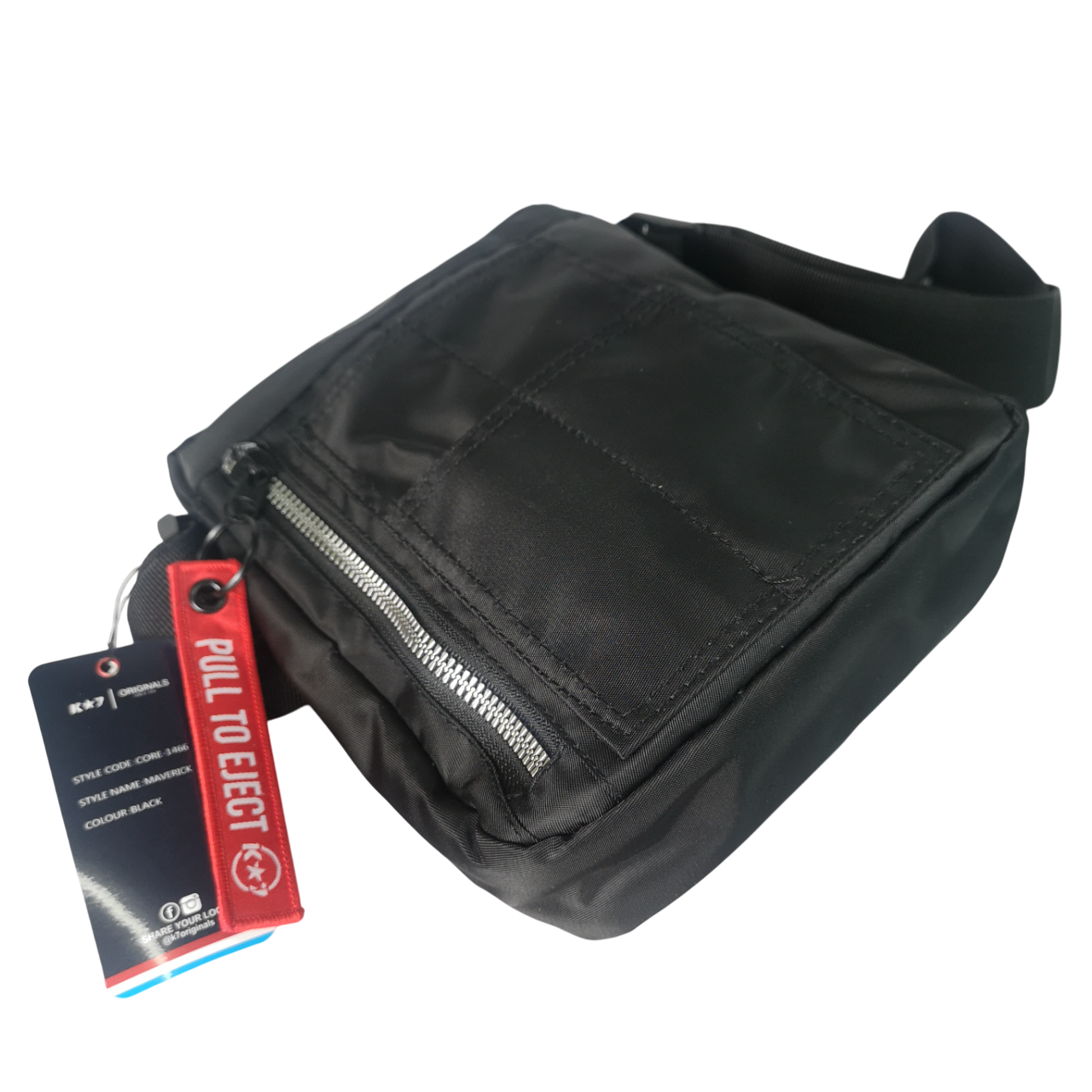 K7 Klevas Black Maverick Shoulder Bag
