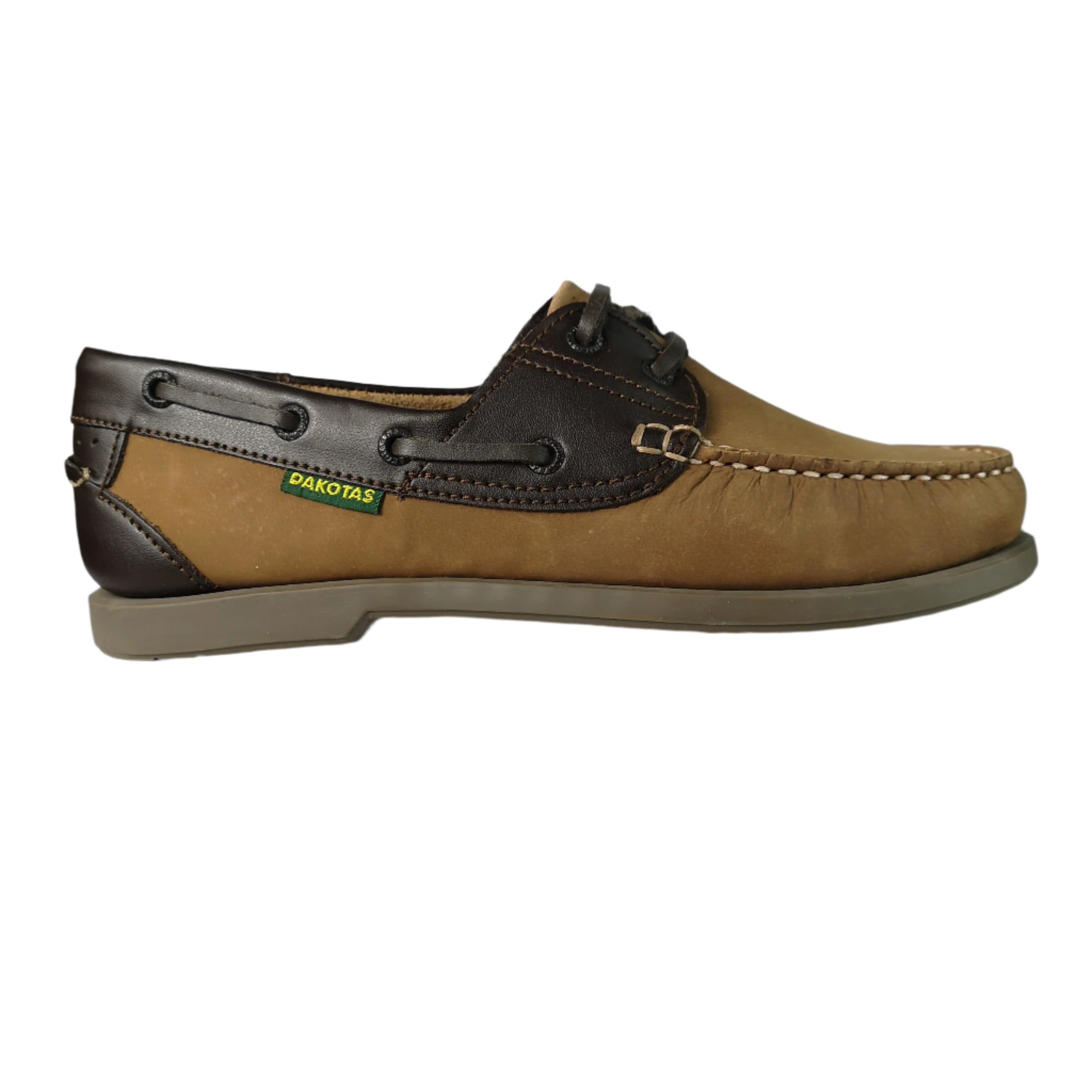 Dakotas Tan/Choc Docksiders Boat Shoe