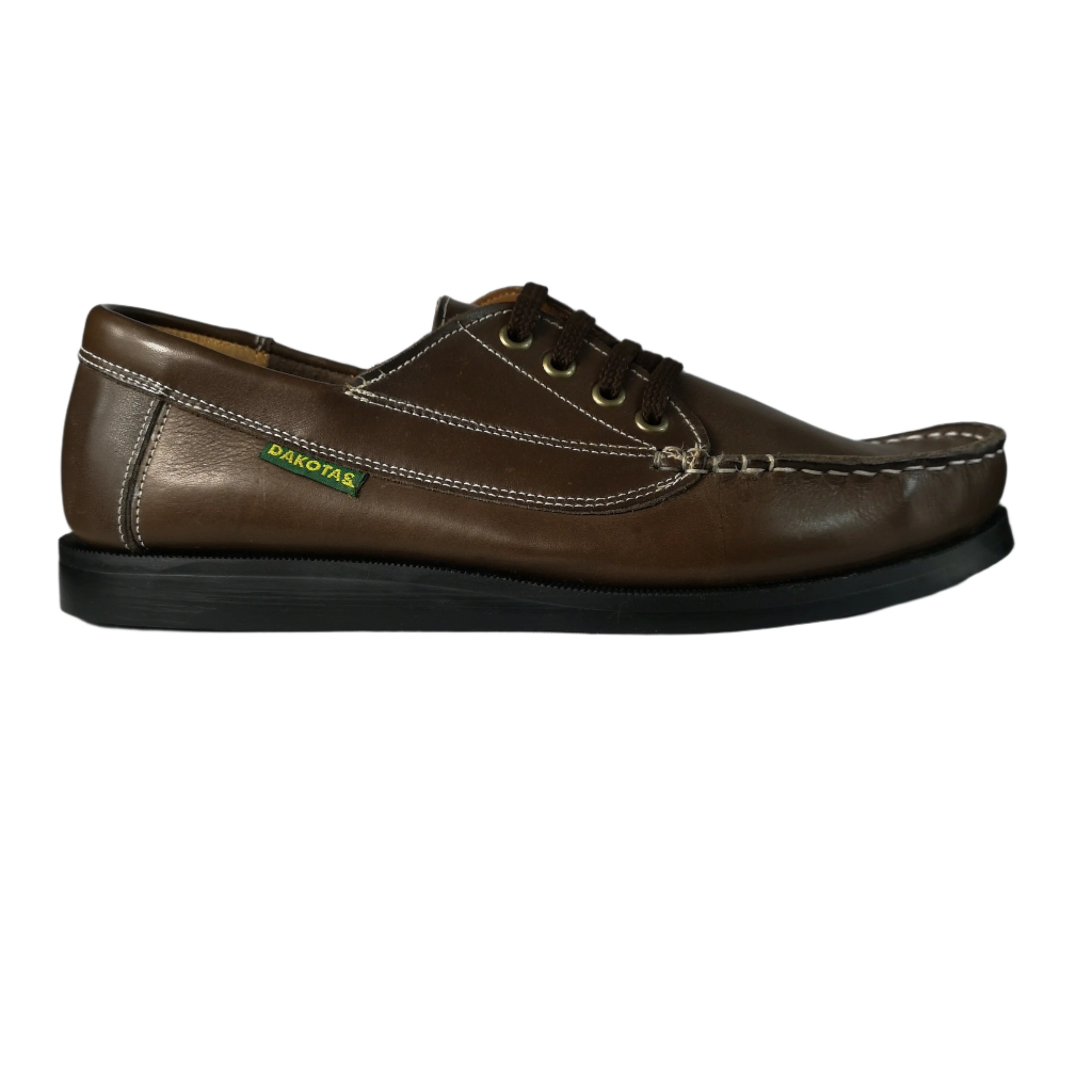 DAKOTA CARSON  Leather CHOC Brown Dockside Boat Shoe