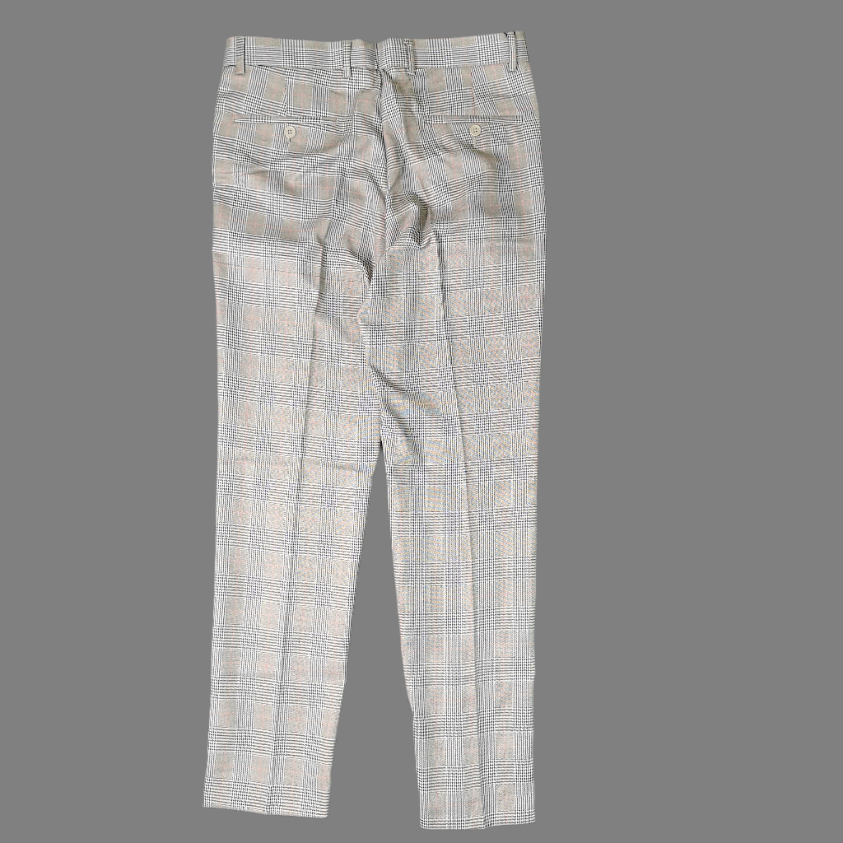 K STAR 7 Burgundy McGregor Check Trouser
