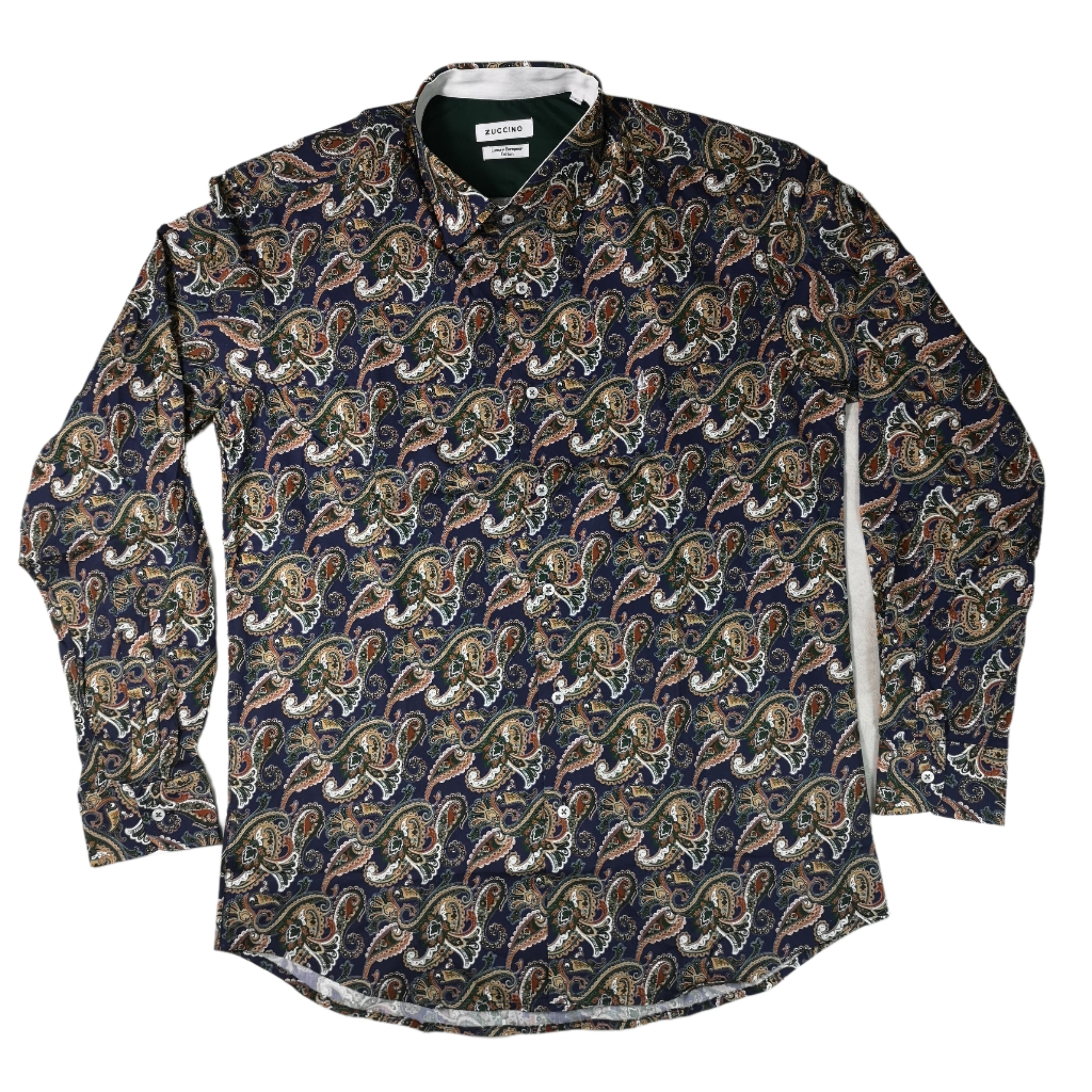 Zuccino Italy Navy Paisley President LS  Shirt