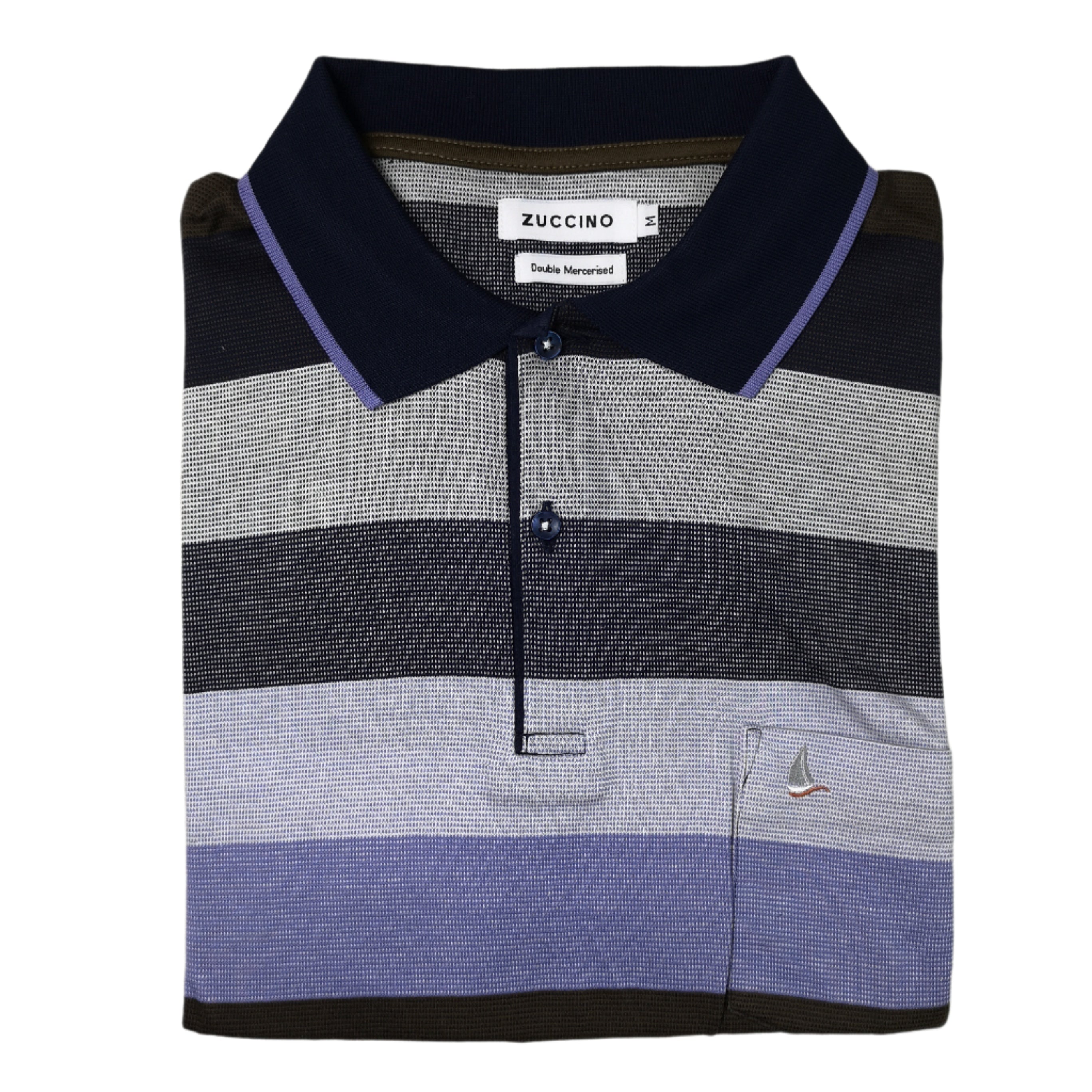 Zuccino Italy Double Mercerised Navy Golfer