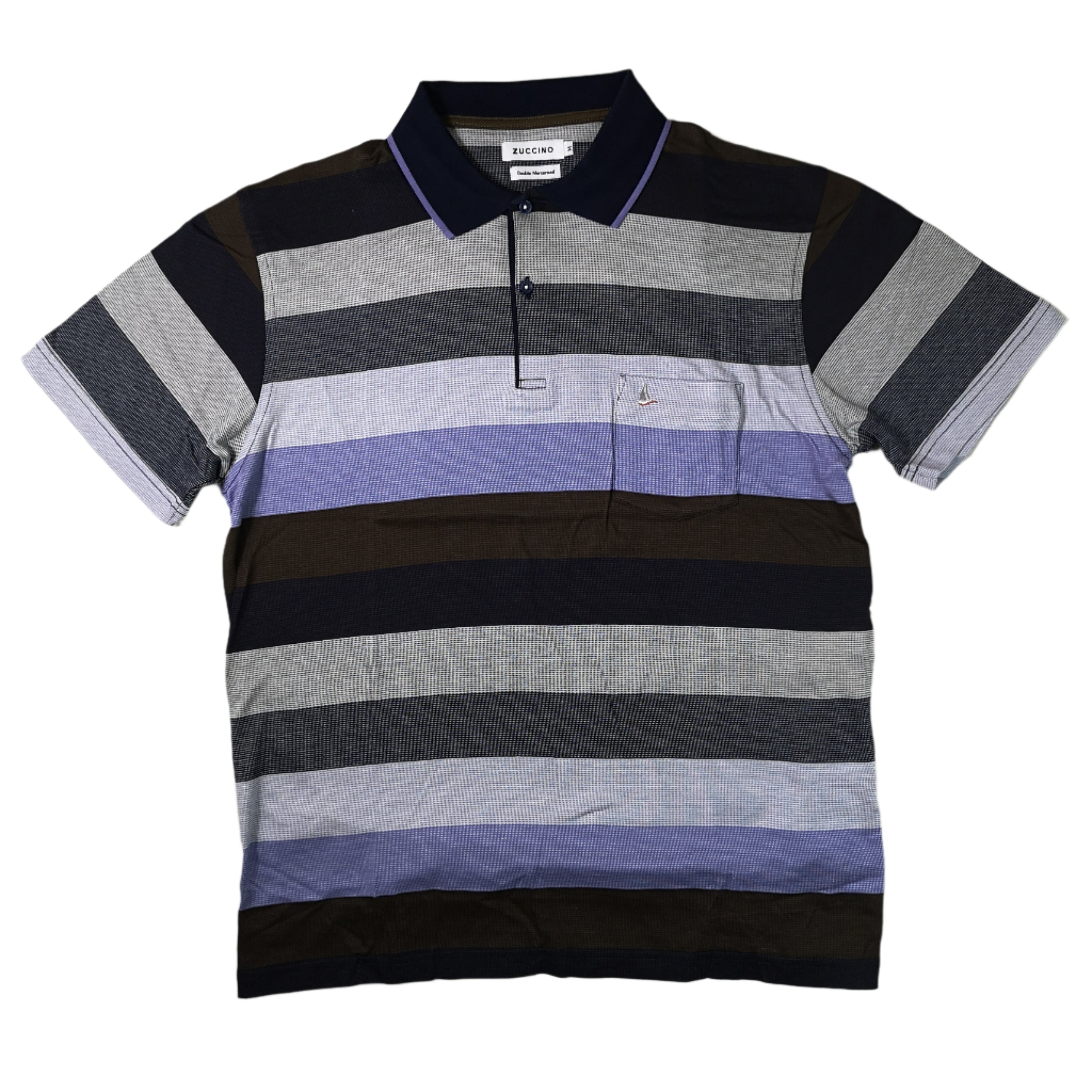 Zuccino Italy Double Mercerised Navy Golfer