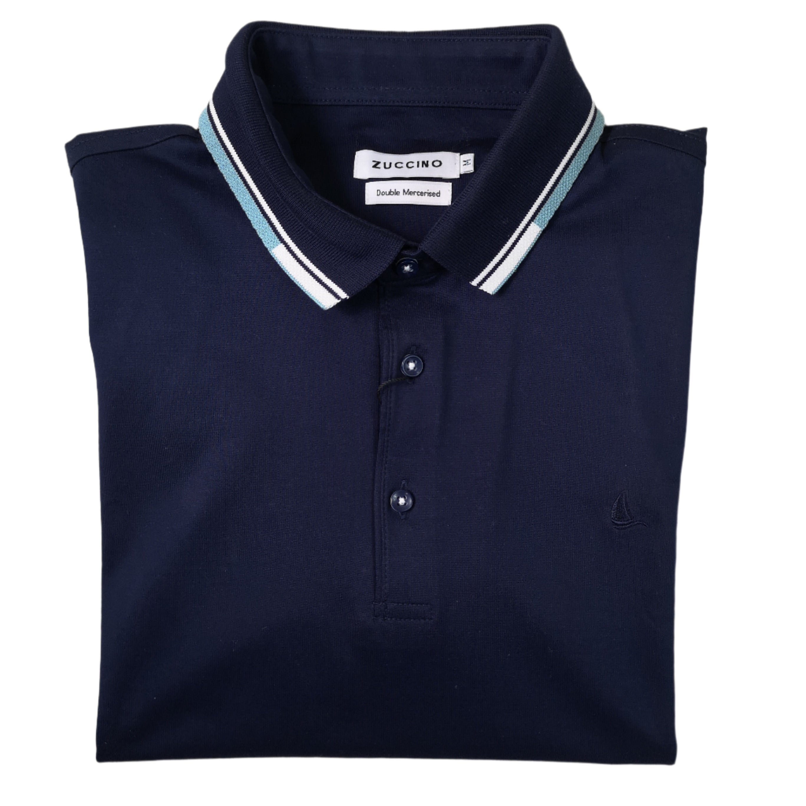 Zuccino Italy SS Double Mercerized Navy Golfer