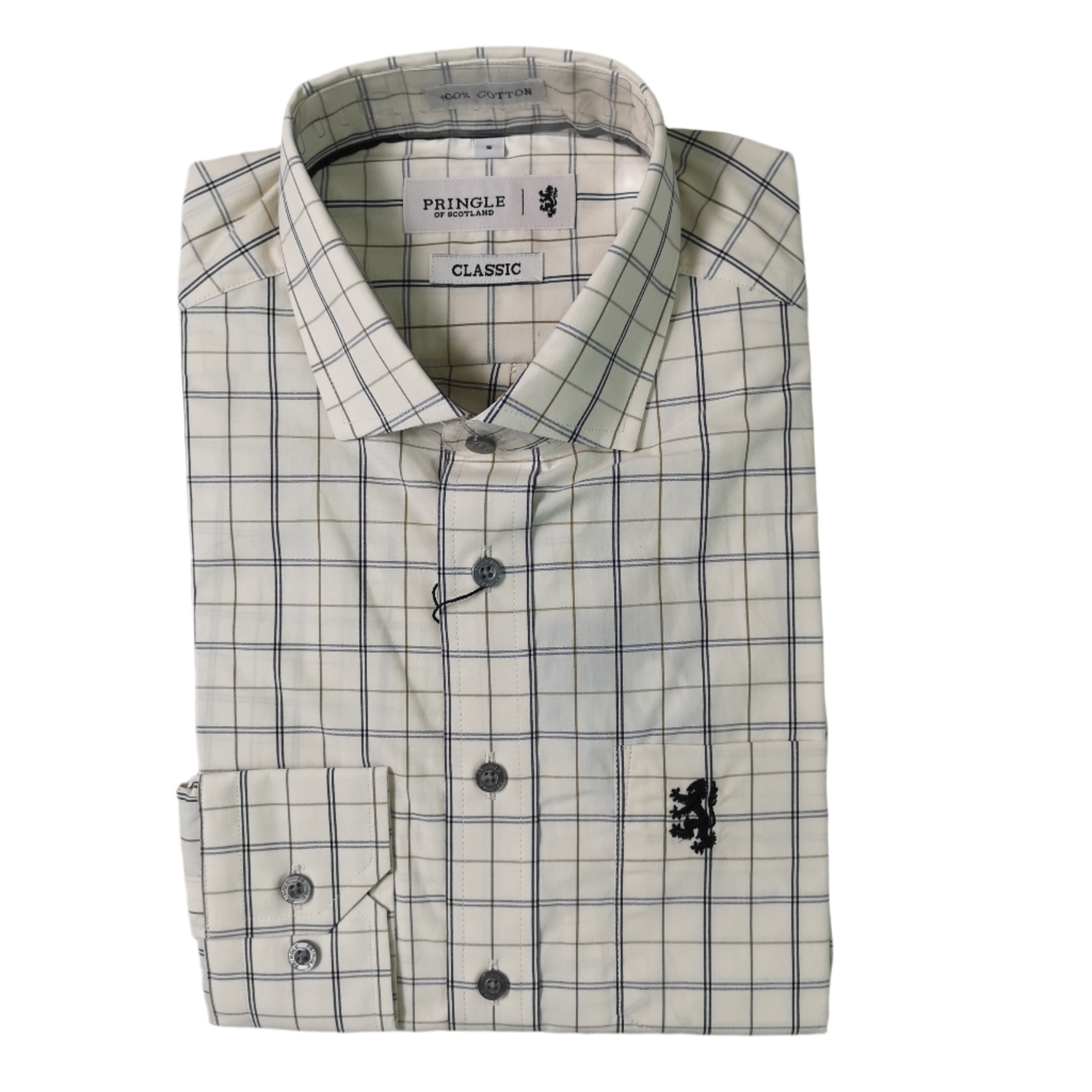 Pringle LS Grey Check Classic Regular Shirt