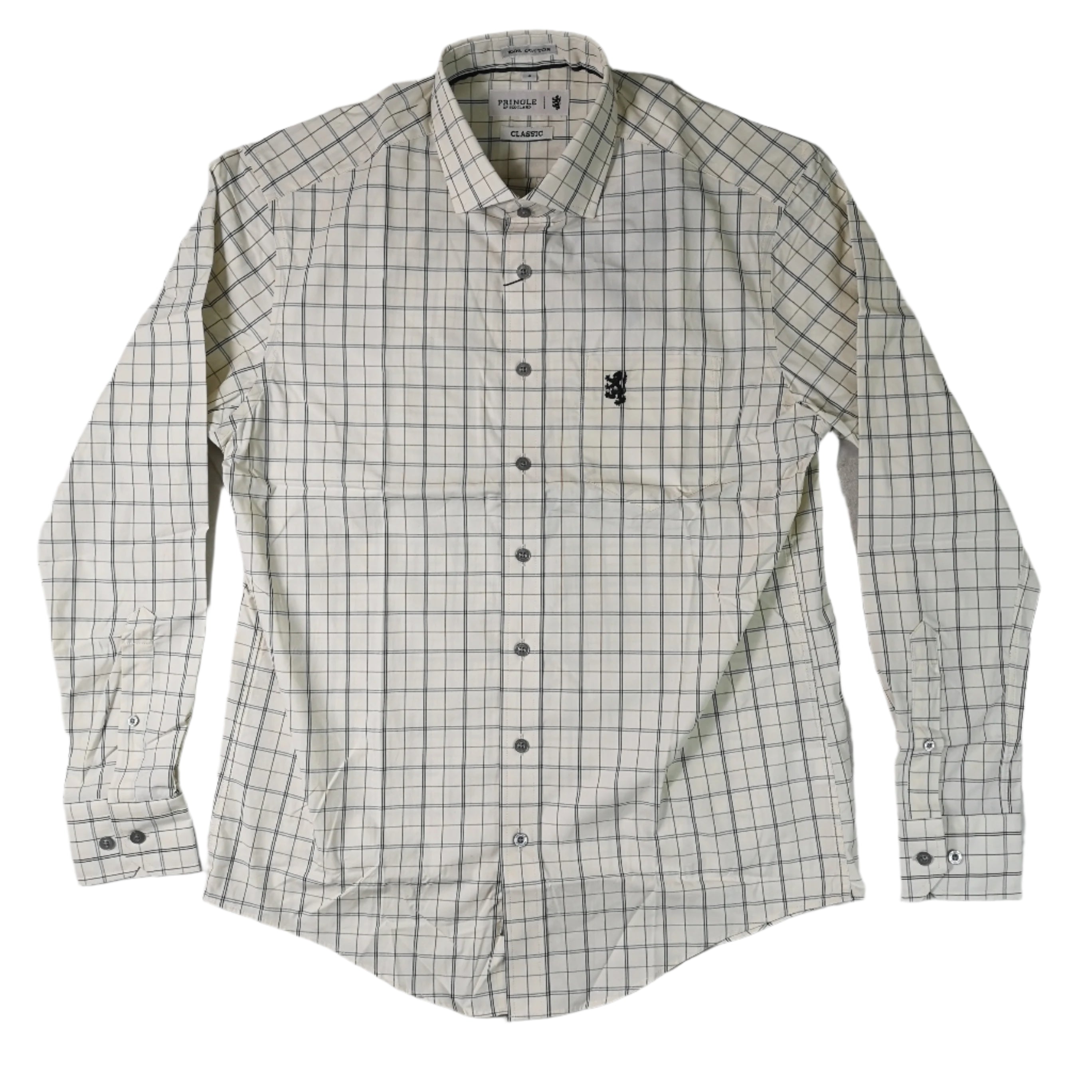 Pringle LS Grey Check Classic Regular Shirt