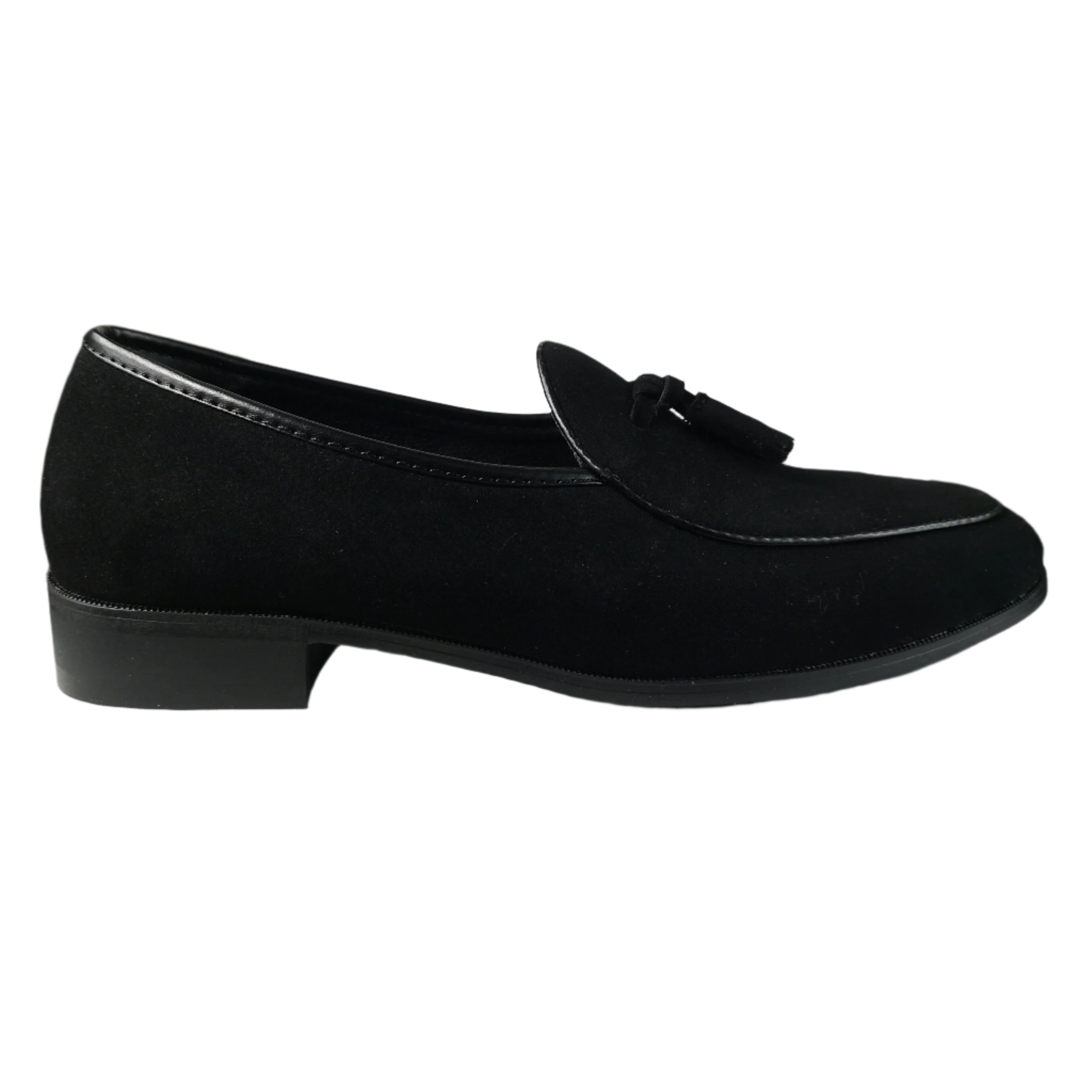 P CROUCH & CO  Black Suede Shoe