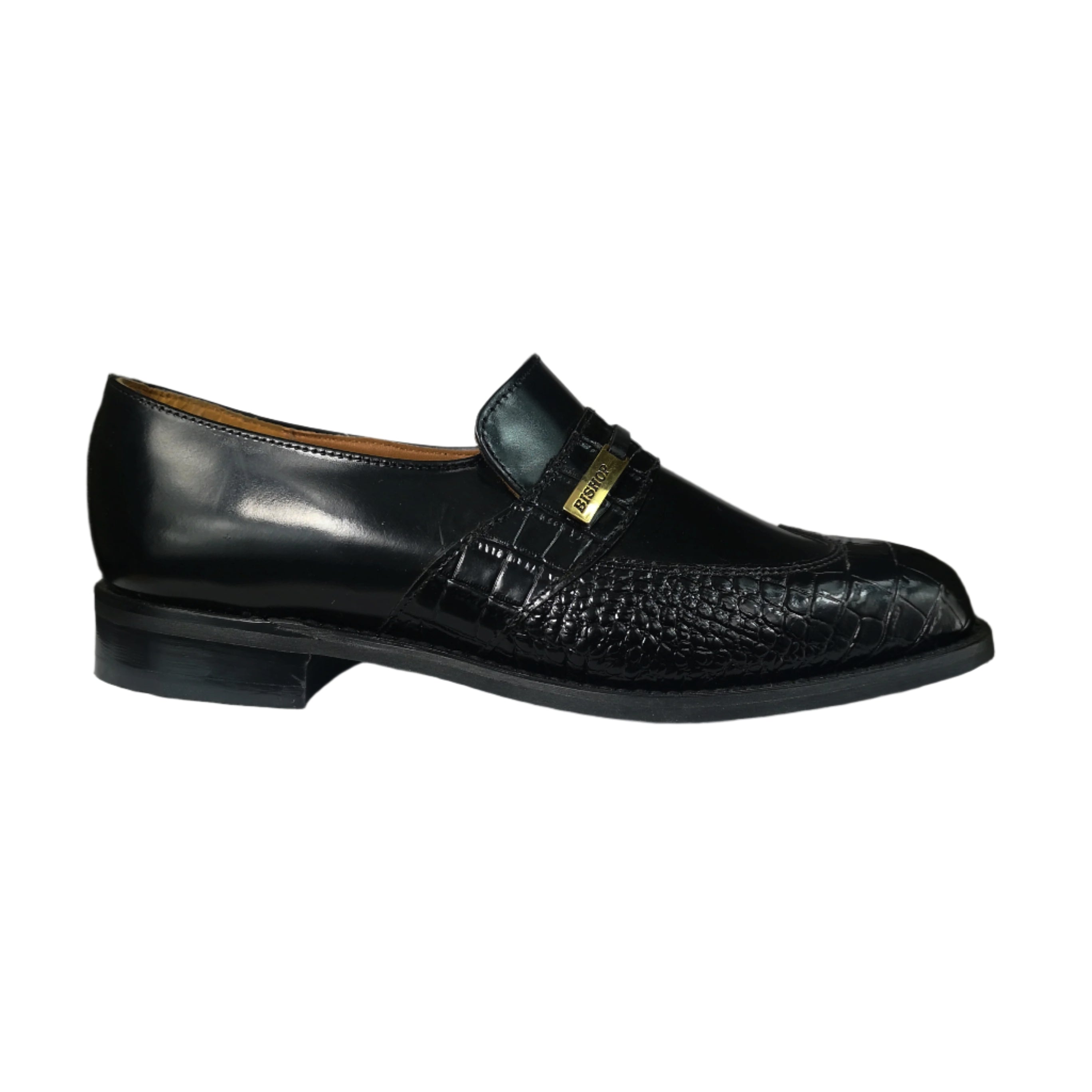 BISHOP Black Leather Moccasin Shoe