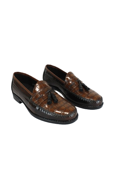 P CROUCH & CO Tan Croc Tassle