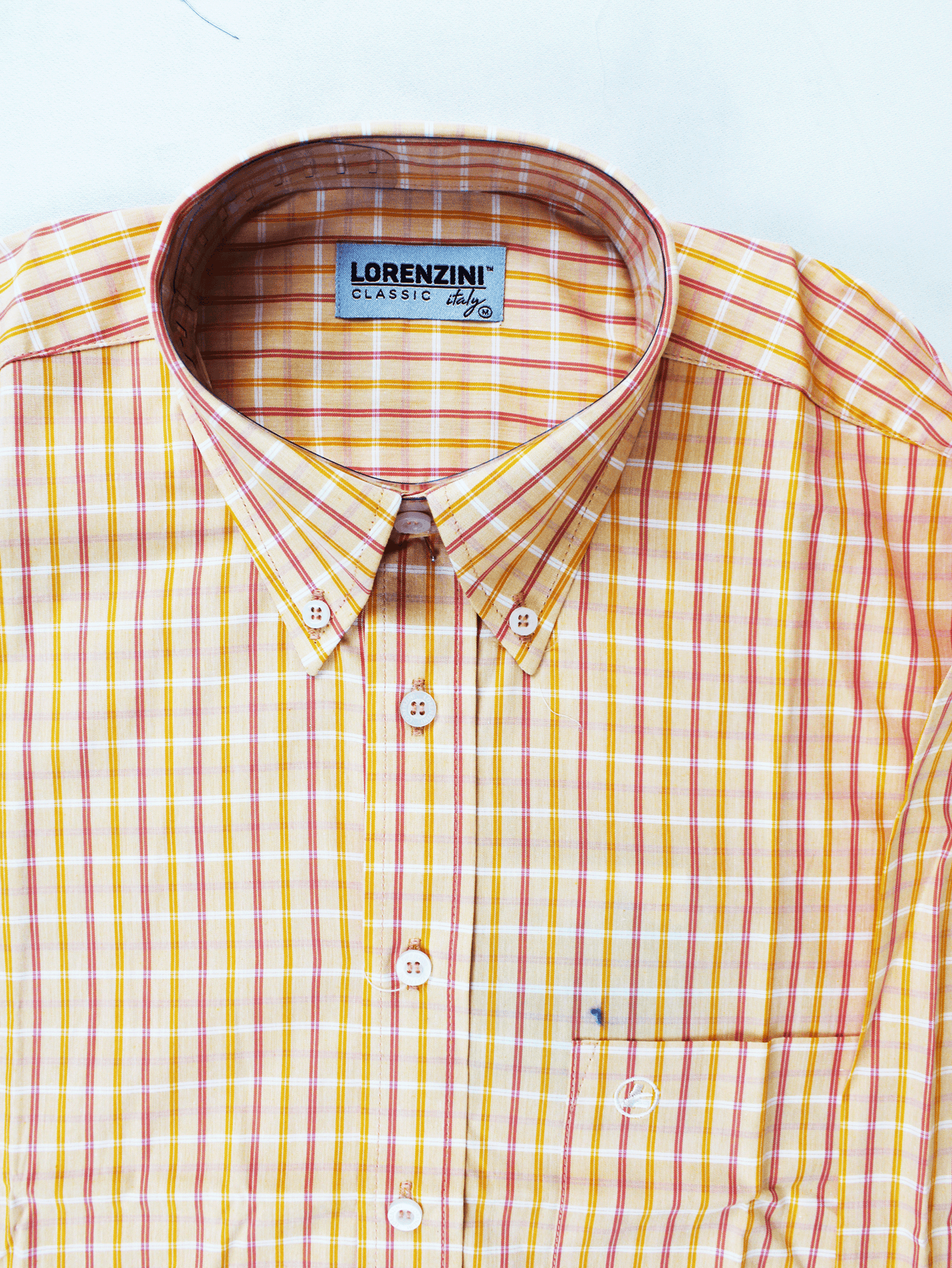 LORENZINI Orange Checkered L/S Shirt