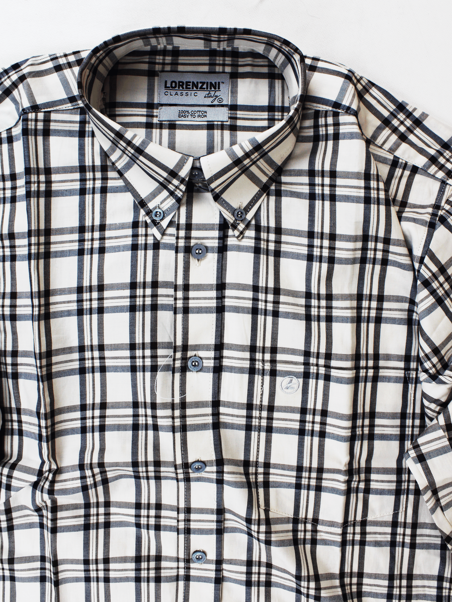 LORENZINI Cream Checkered L/S Shirt