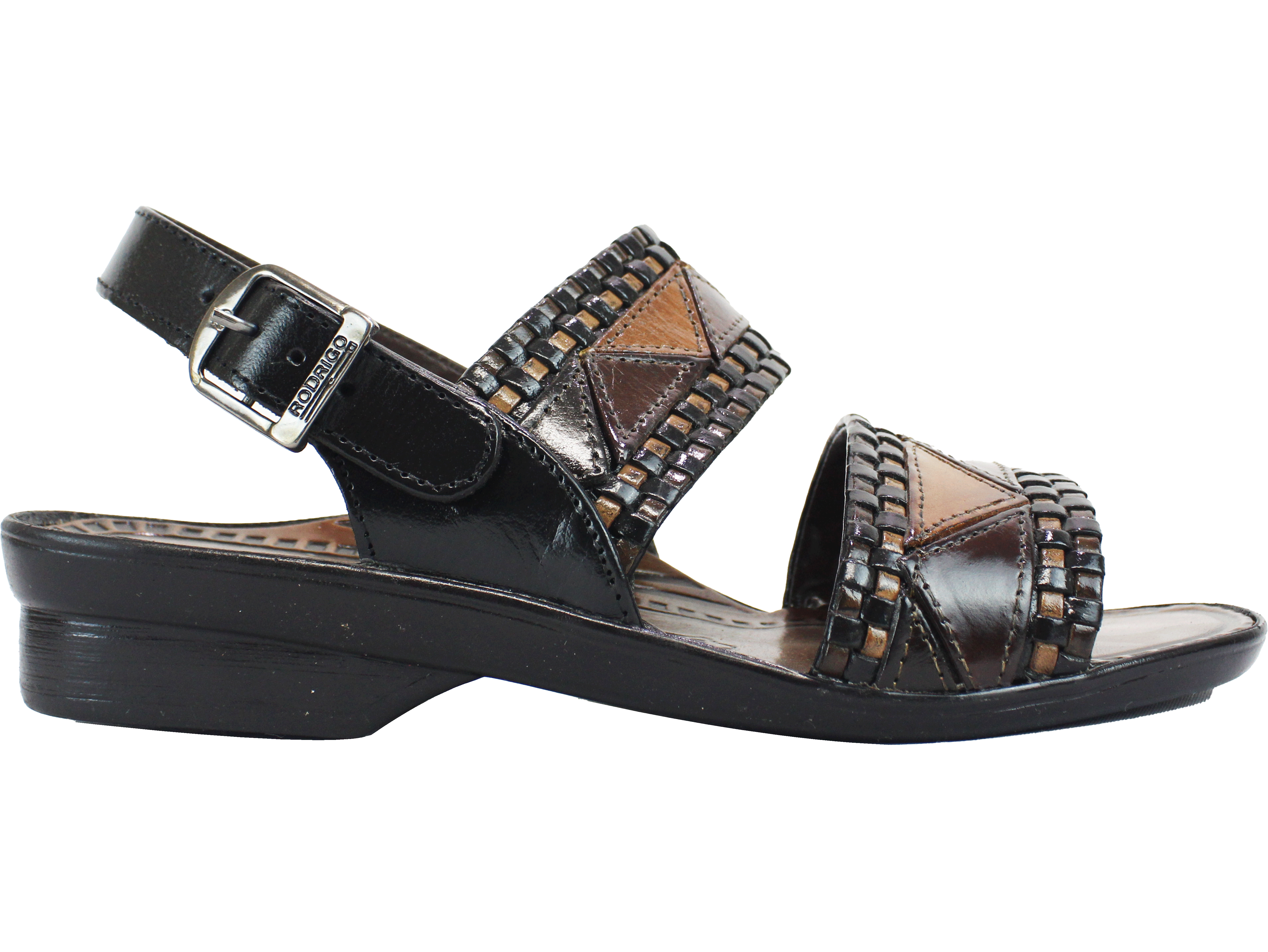 Opela Rodrigo Black Multi Leather Sandal