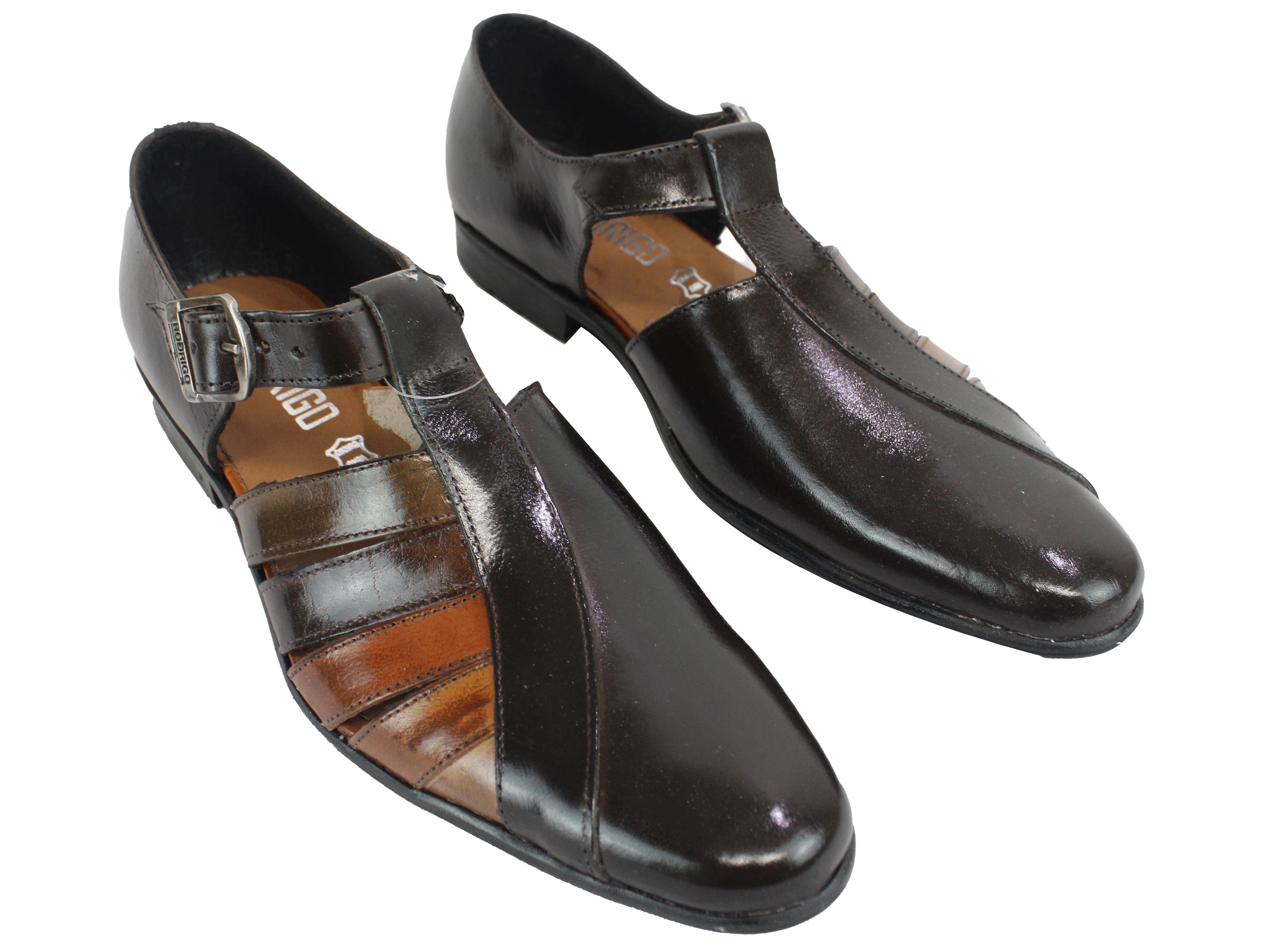 Rodrigo Taupe Multi Leather Shoe Sandal