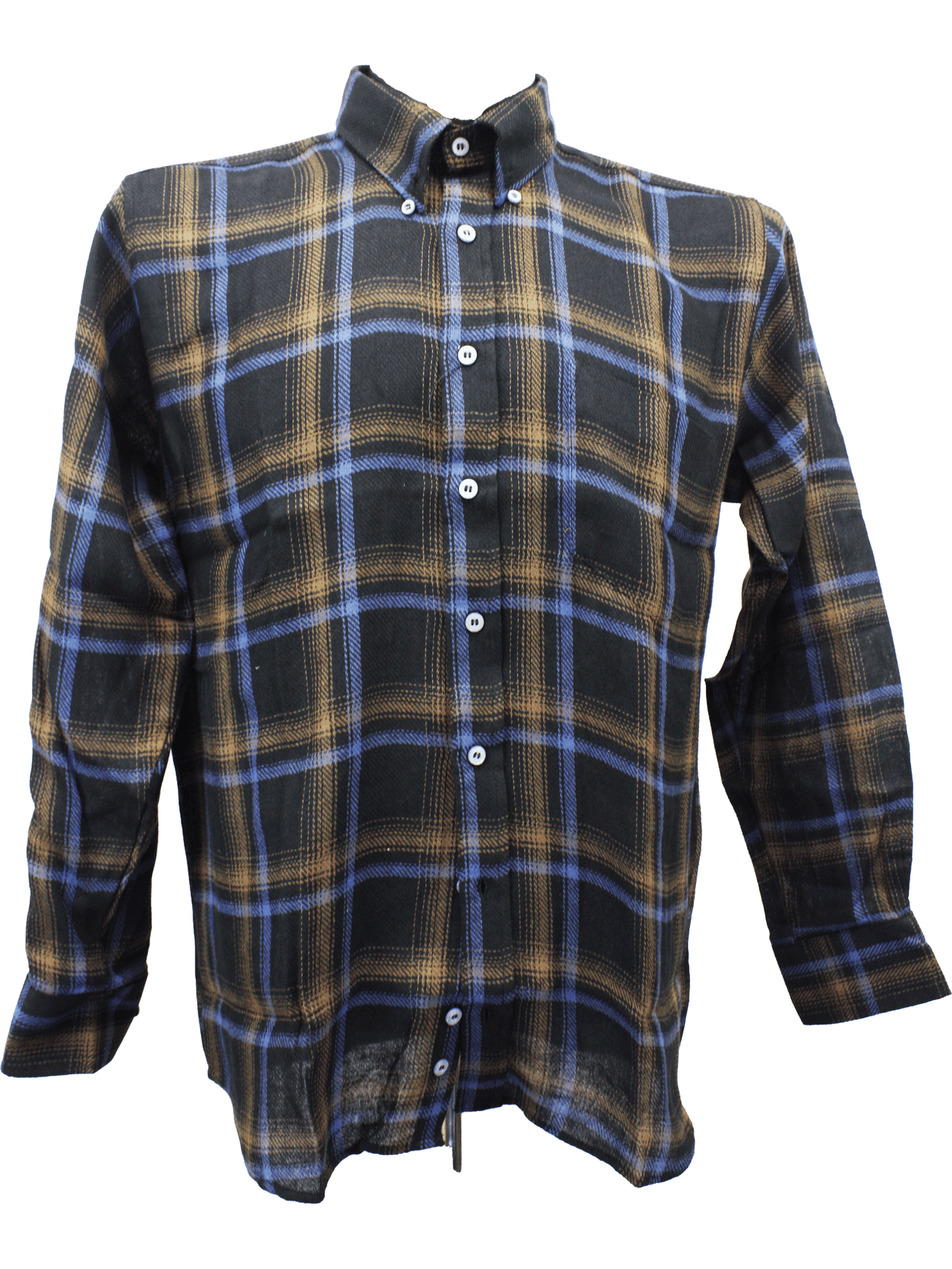 AERO Black L/S Checkered Shirt