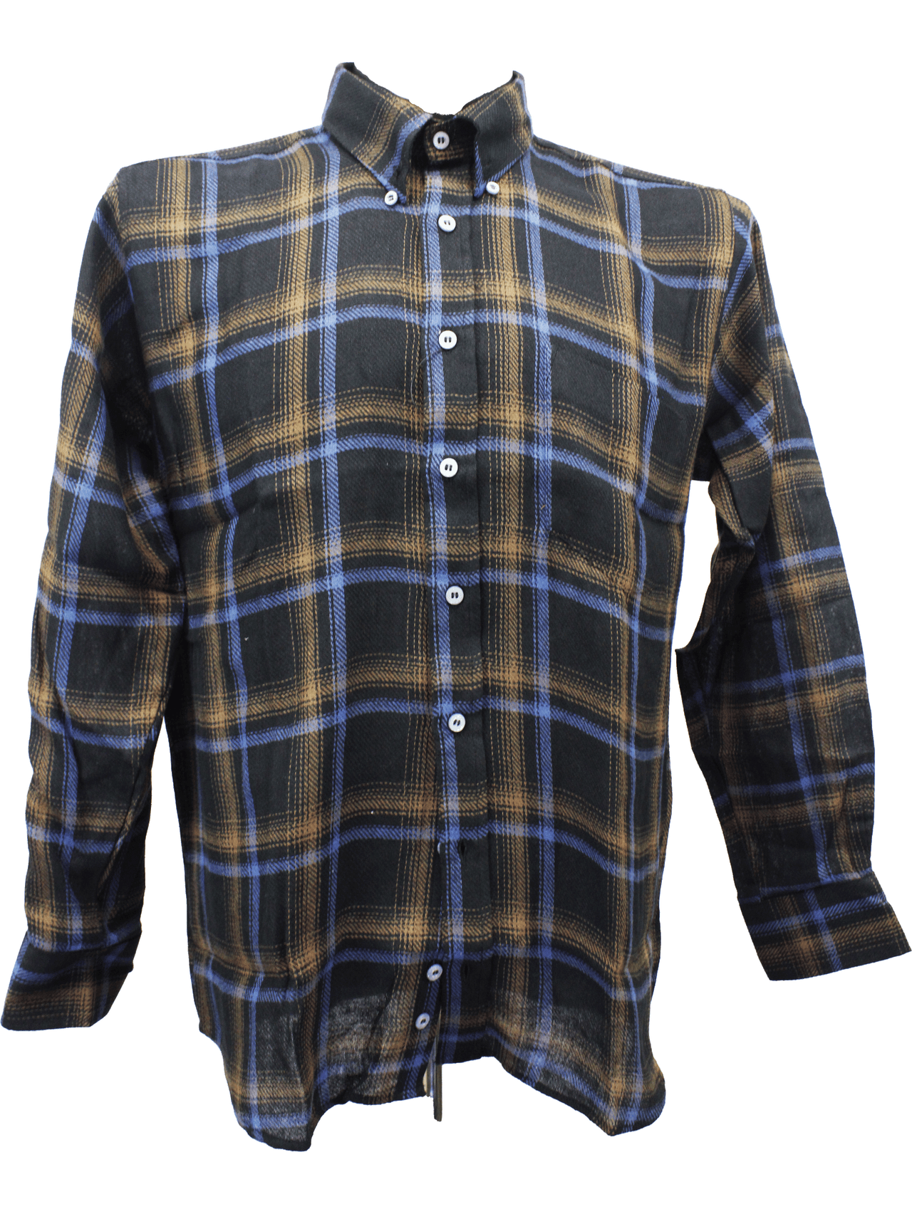 AERO Black L/S Check Shirt