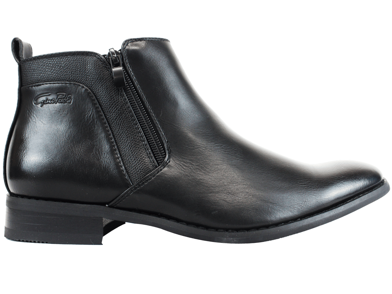 GINO PAOLI Double Sided Zip Black Boot