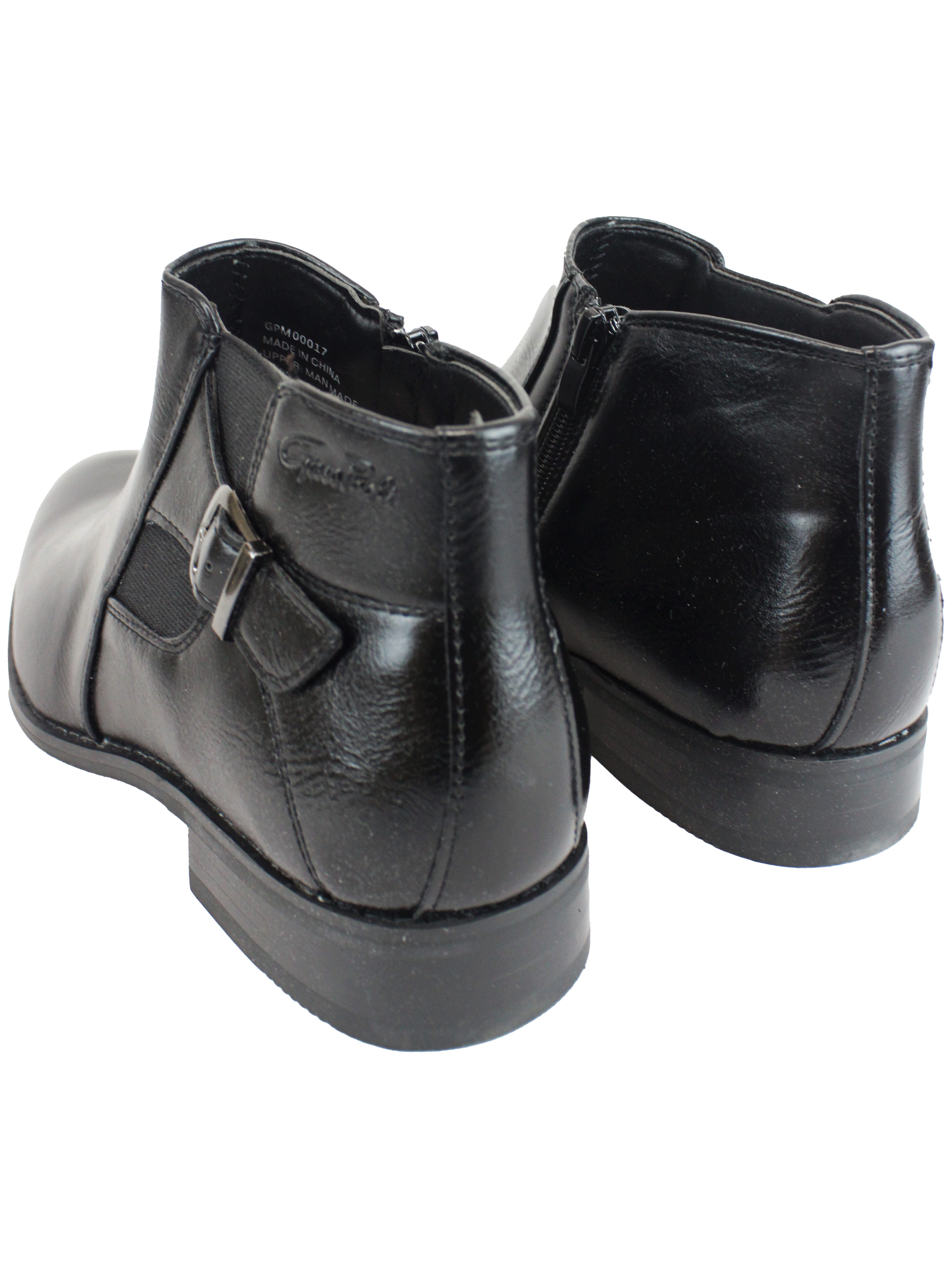 GINO PAOLI Side Buckle Black Boot