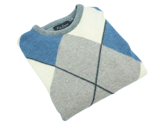 Loch Lomand Argyle Diamond 100 % LambsWool Jersey Knitwear