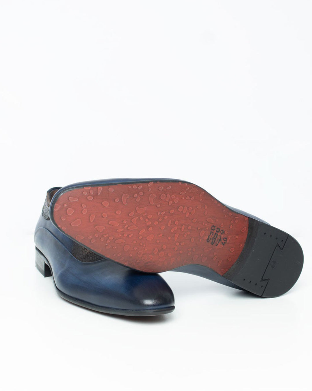 Calvano Formal Mens two tone blue/brown shoe