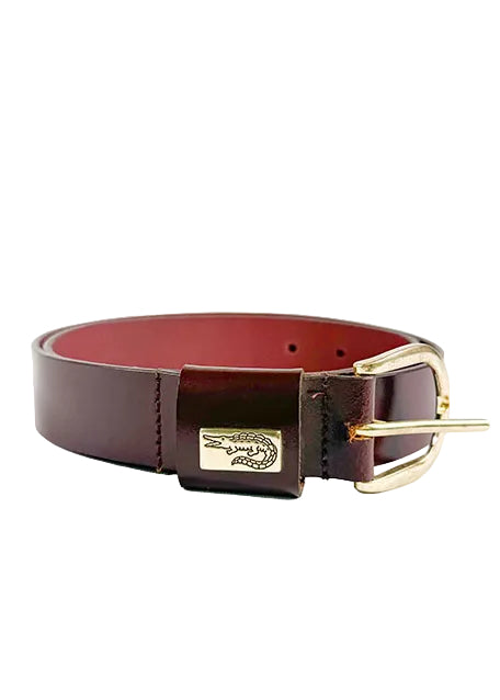 Lacoste Burgundy Leather Belt
