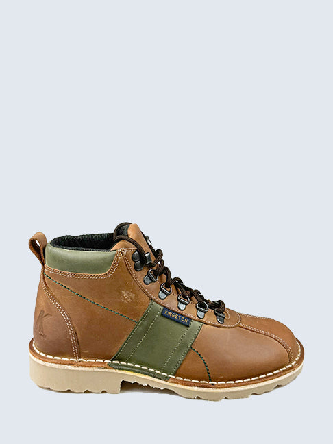 Kingston Tan/Olive TG Leather Boots