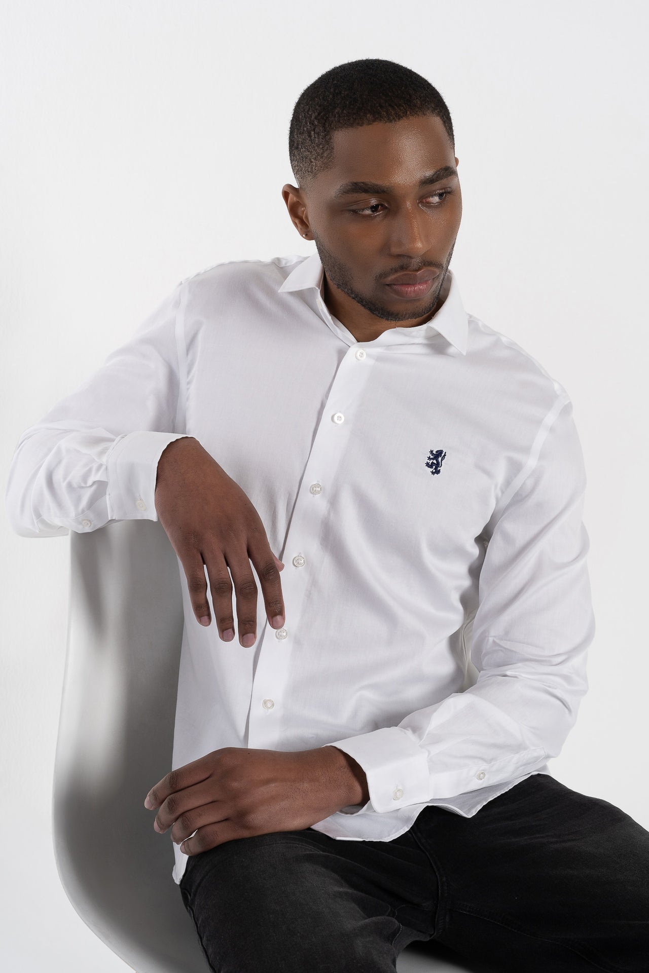 PRINGLE White L/S Tailored Fit Shirt