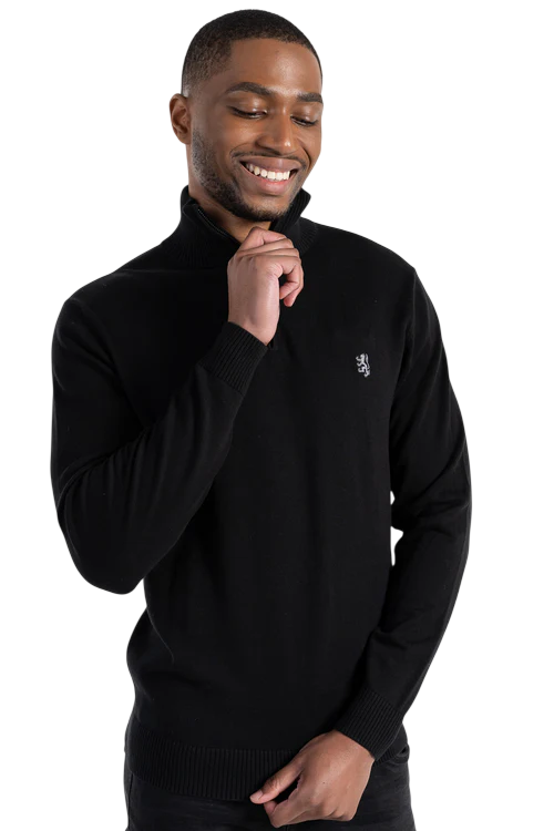 Pringle 1/4 Zip Black Sweater Knitwear