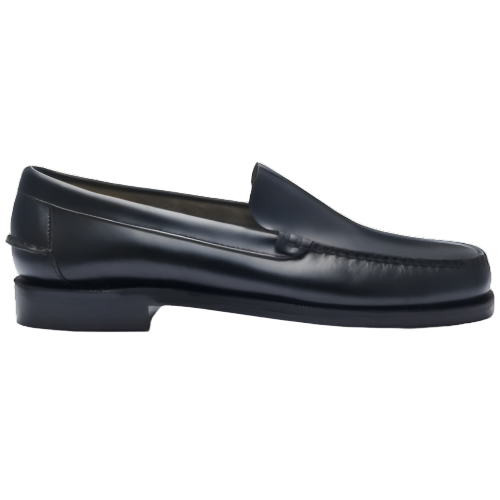 Sebago Leather Bass Frank Black Mocassin