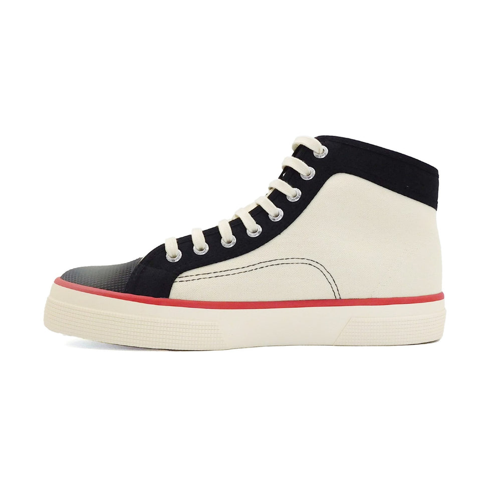 Superga Ecru Black Mid Boot